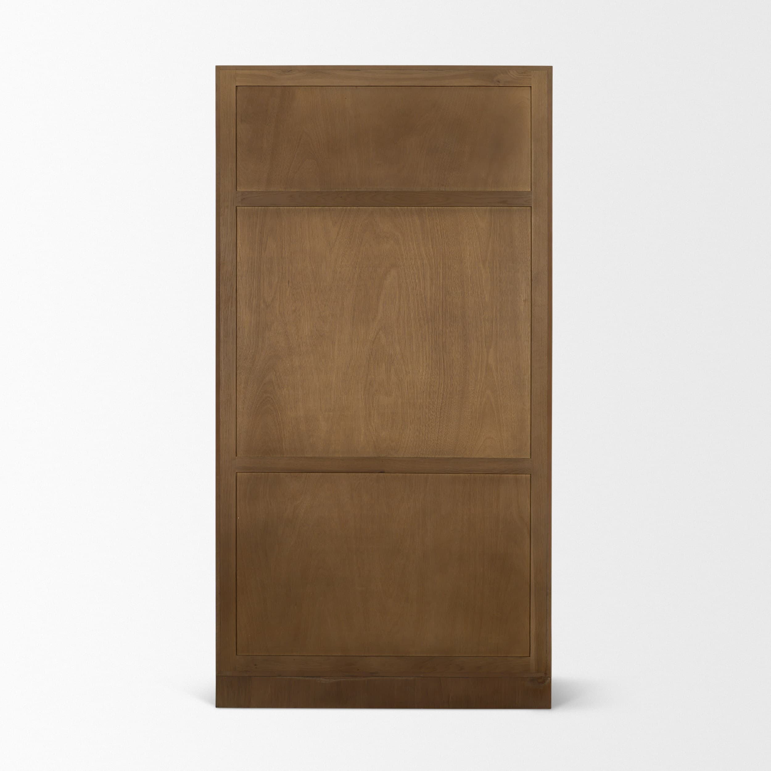 Henry Dark & Light Brown Oak Wood w/ Glass Doors Curio Cabinet — product photograph