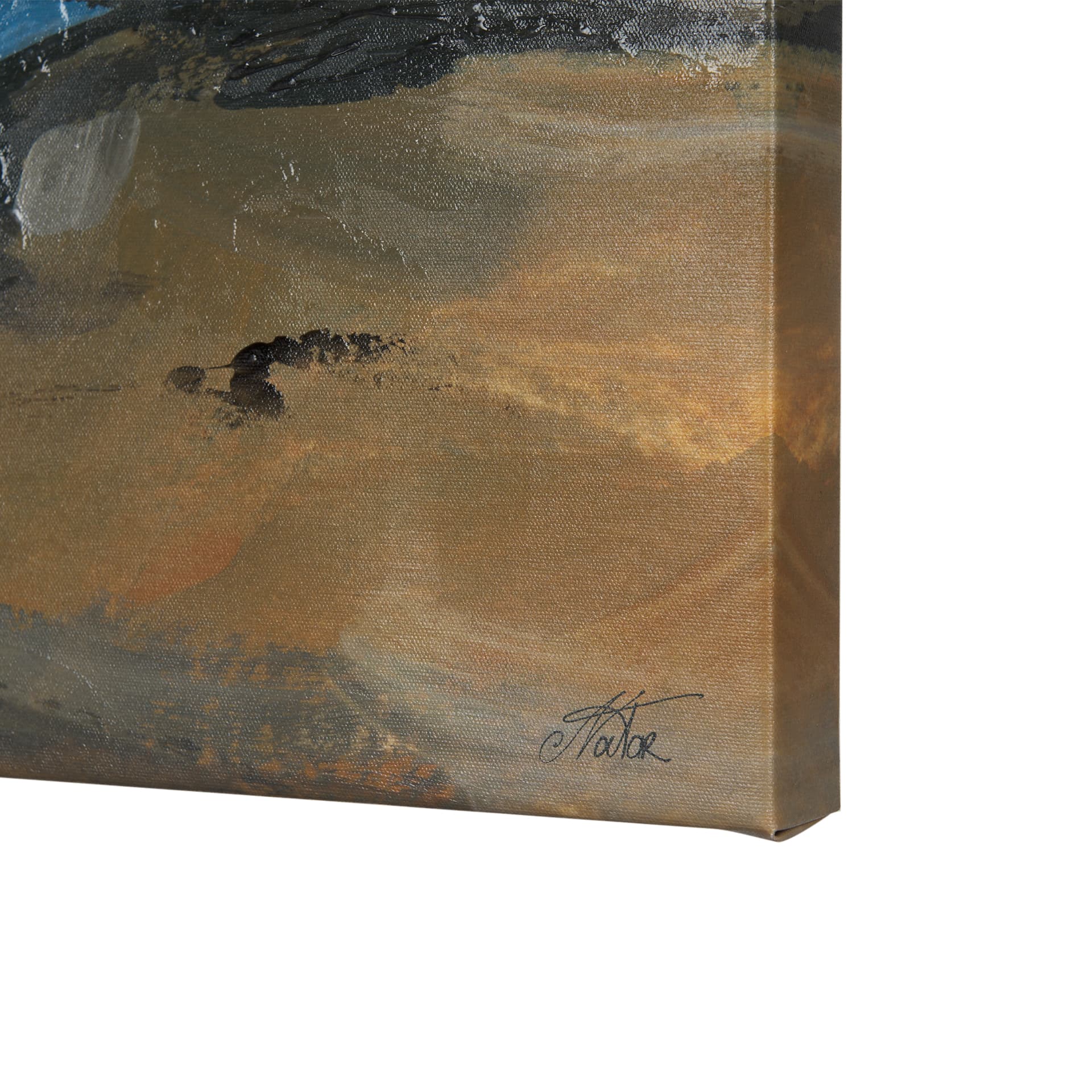 Grey Sky I by Mercana Studio a Hand Embellished Textured Canvas — product photograph
