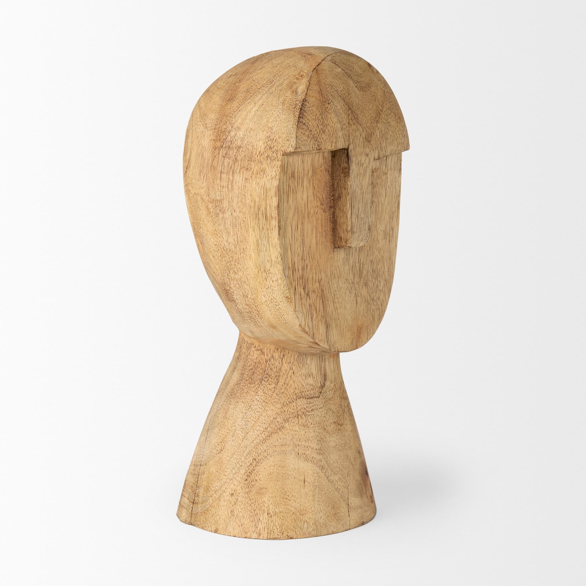 Ivan Medium Wooden Head Sculpture — product photograph