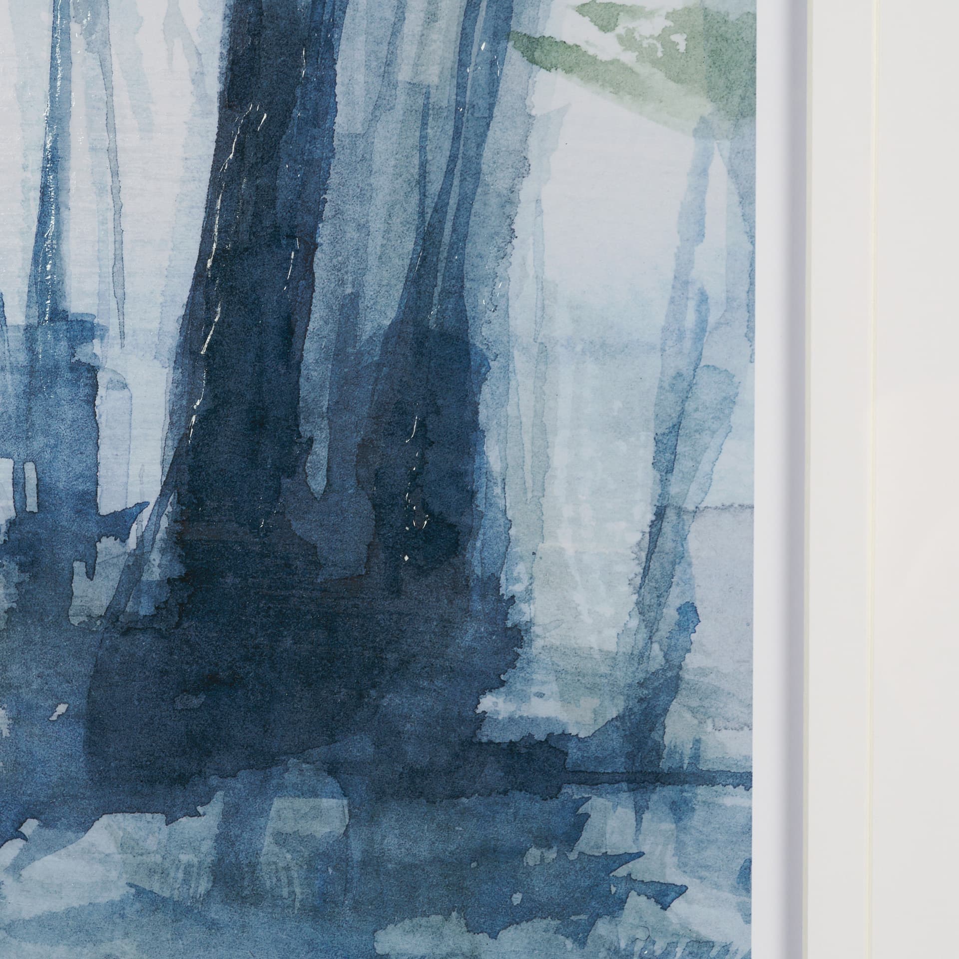 Forest Dew II by Mercana Studio a Hand Embellished Textured Framed Art Print Matted under Glass — product photograph