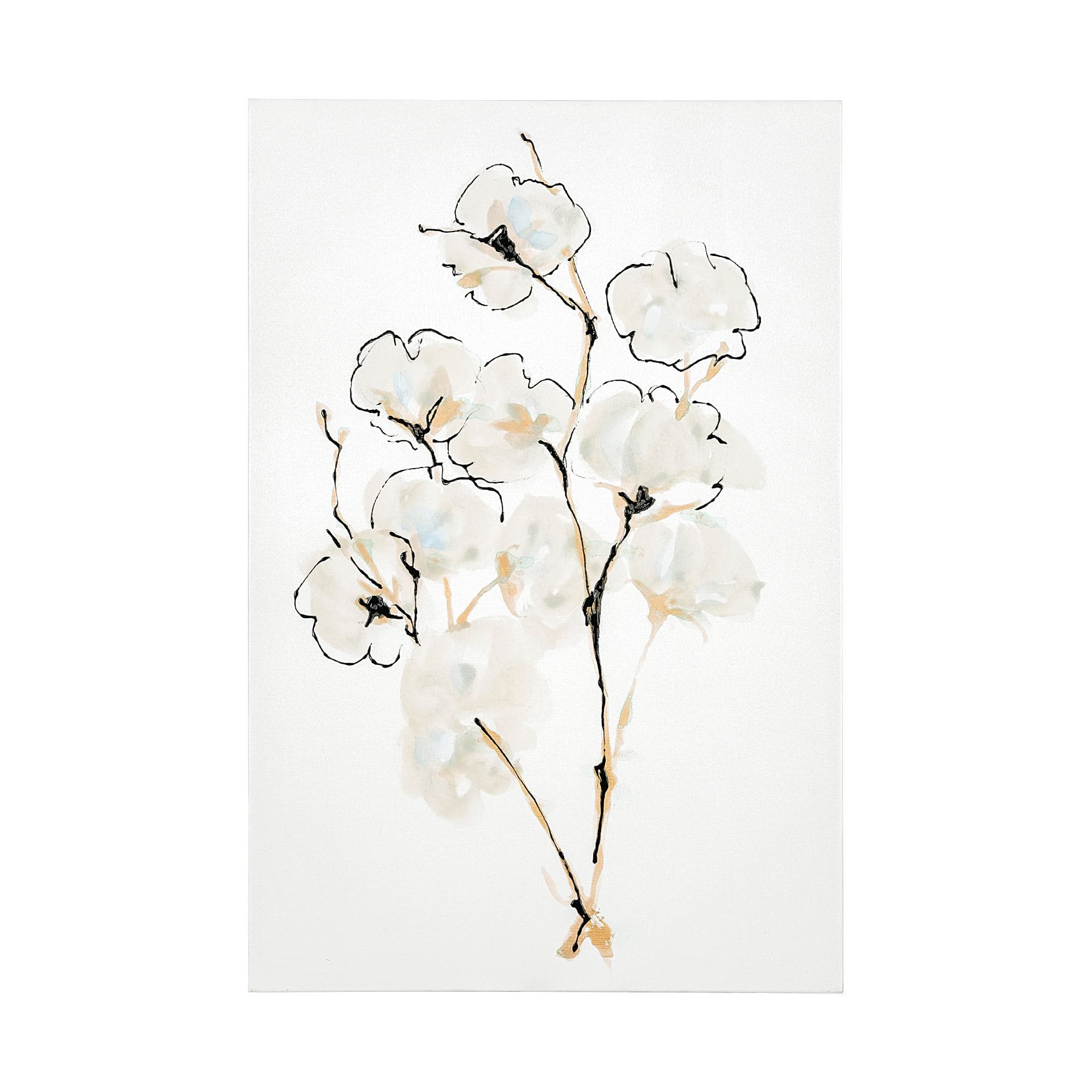 Summer Cotton IV by Chris Paschke a Hand Embellished Textured Canvas — product photograph