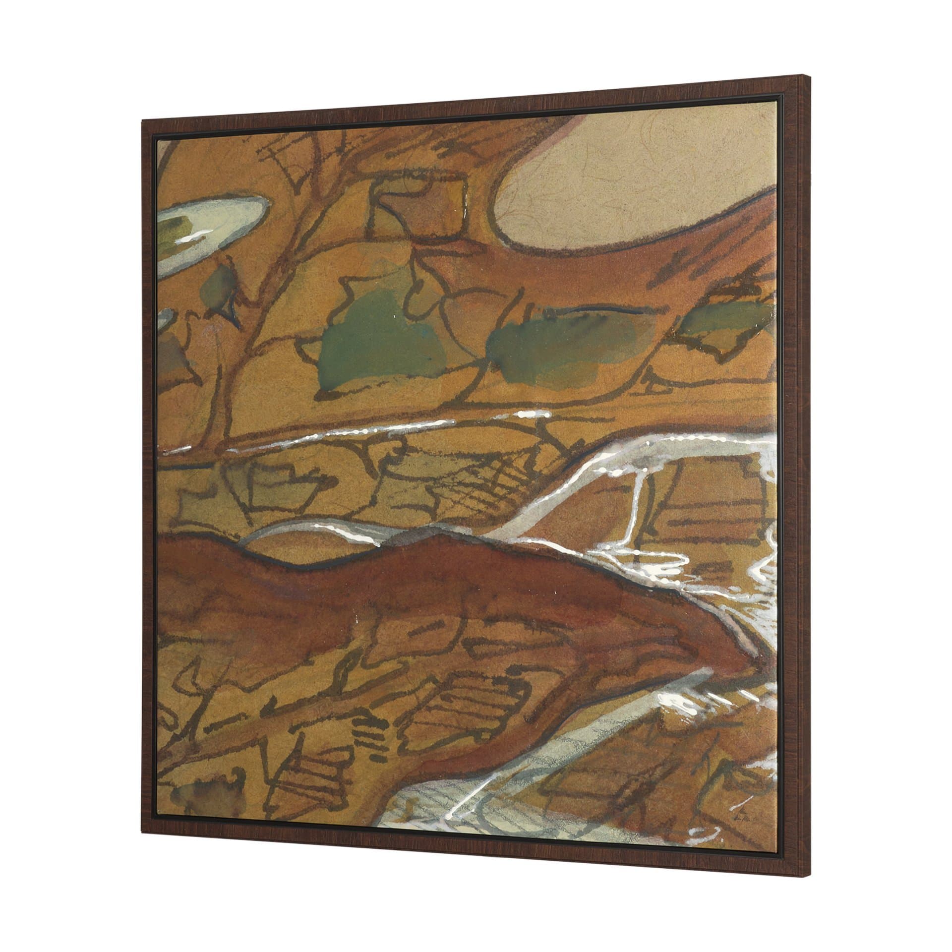 Rusttone II by Mercana Studio Hand-Embellished Textured Framed Canvas Artwork — product photograph