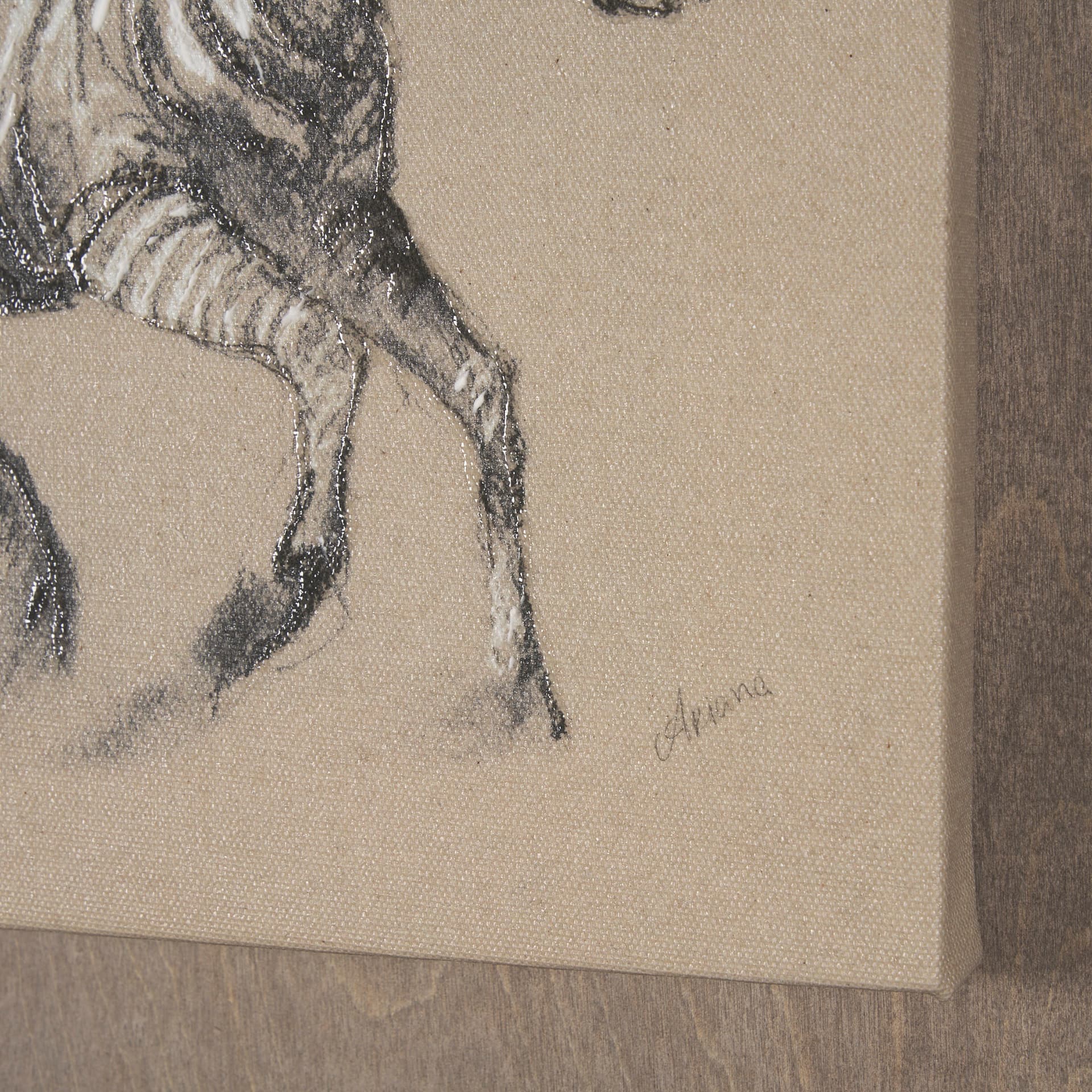 African Animal Study III by Mercana Studio a Hand Embellished Framed Art Print — product photograph