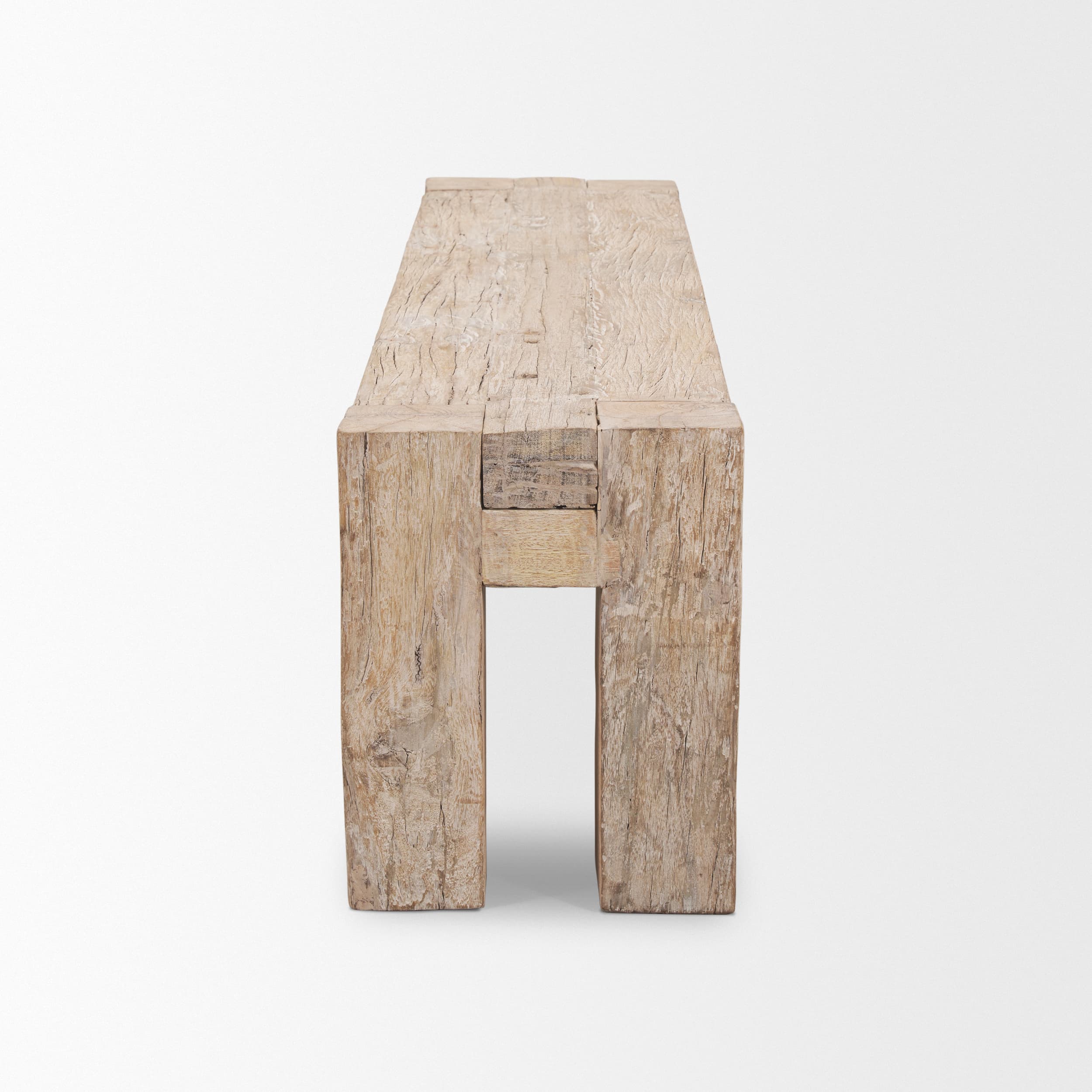 McArthur Whitewash Reclaimed Wood Bench — product photograph