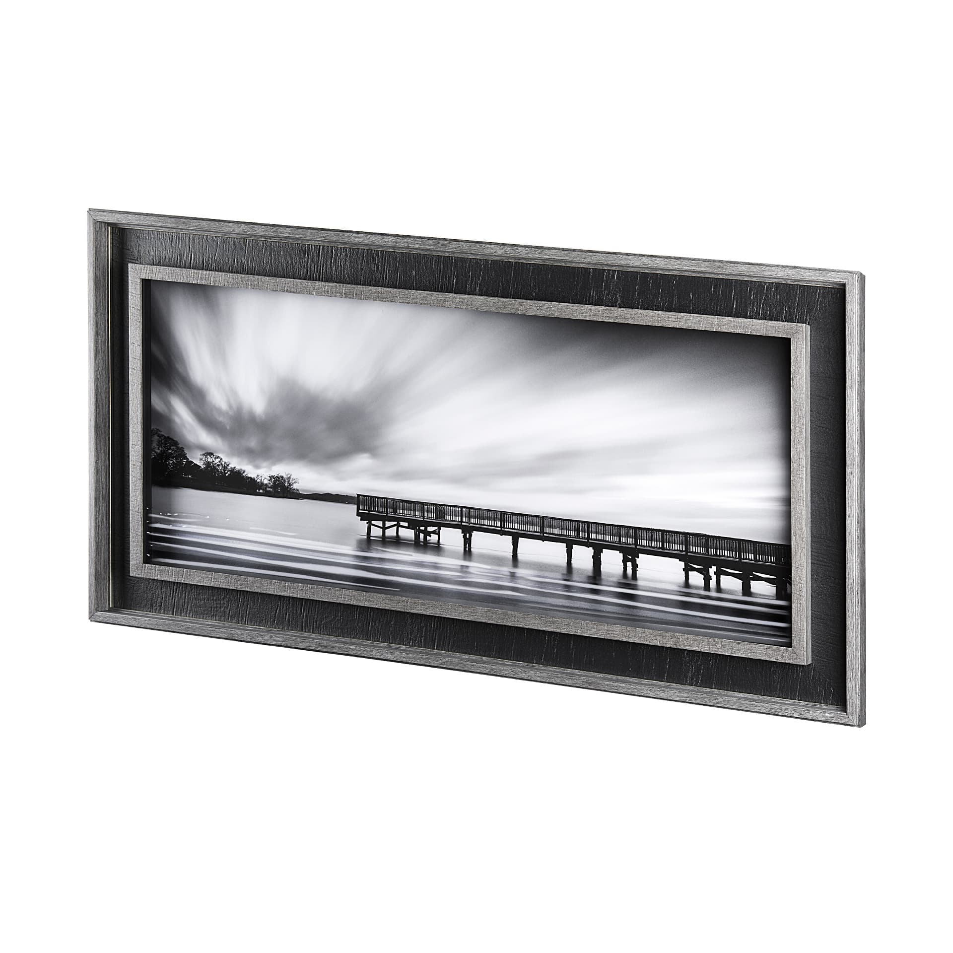 Calm by D Burt a Hand Embellished Textured Framed Photo Art Print Matted under Glass — product photograph