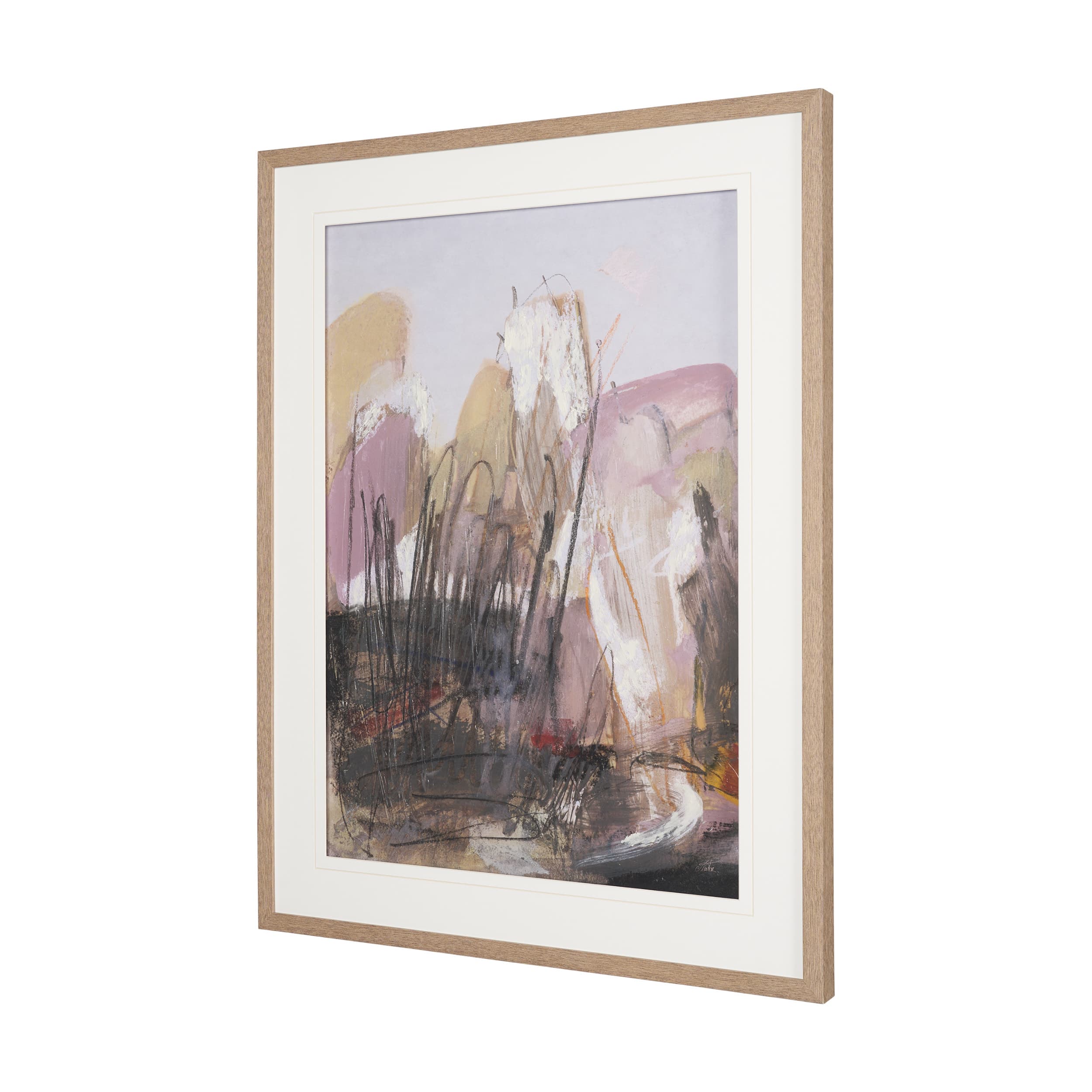 Abstract Autumn 2 by Mercana Studio Hand-Embellished Textured Framed Artwork Matted under Glass — product photograph