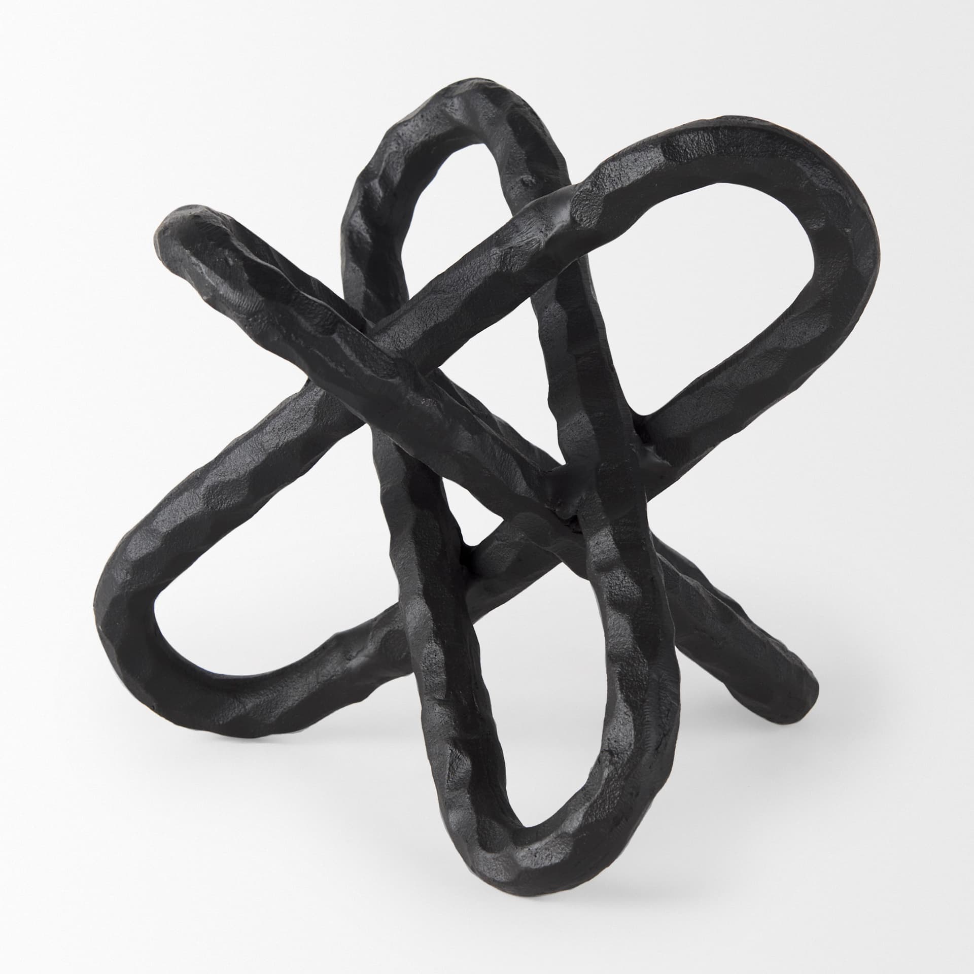 Wilhelm II (Large) 10L x 10W Black Metal Link Decor Object — product photograph