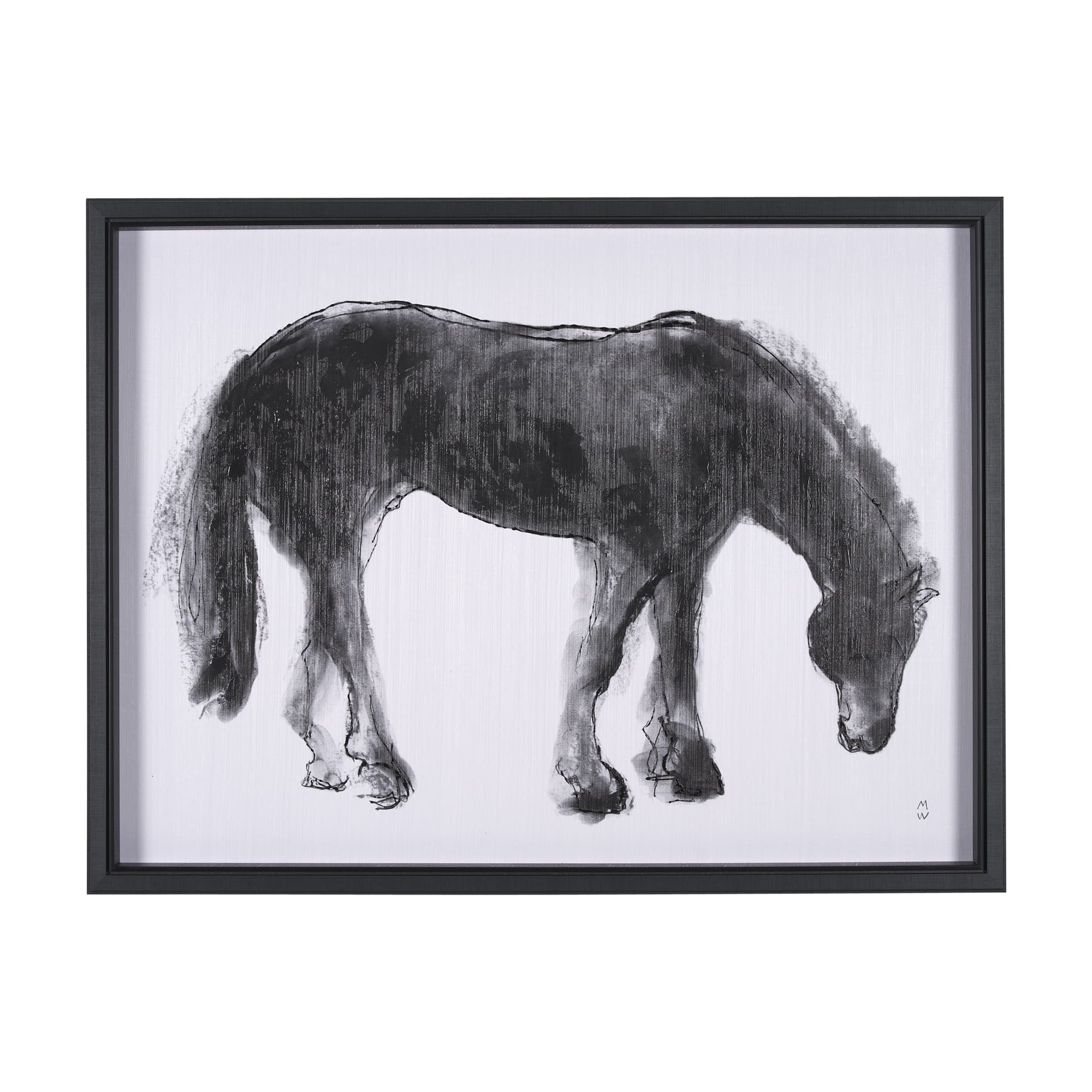 Equine Sketch 3 by Manny Woodart a Hand Embellished Textured Framed Art Print — product photograph