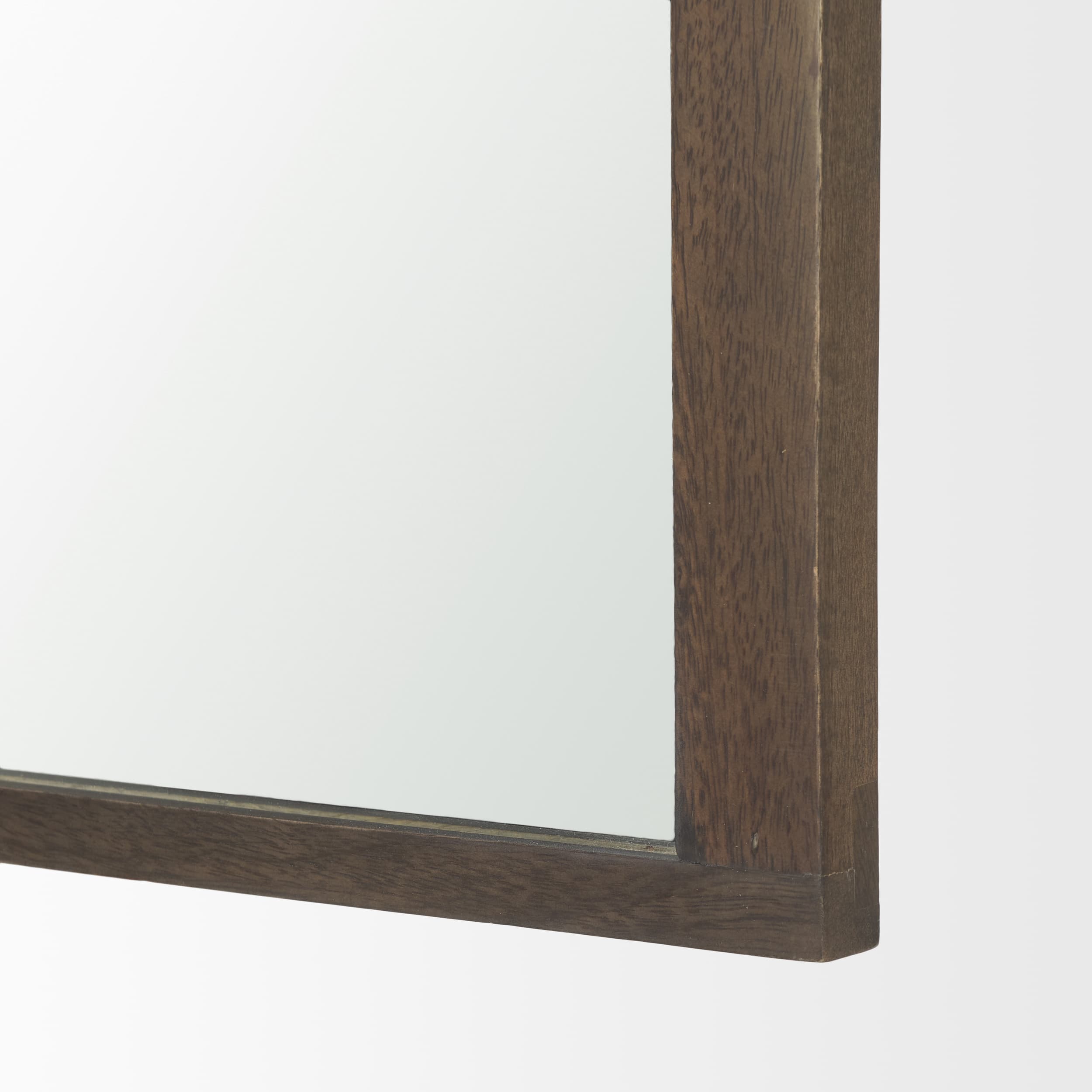 Celeste Dark Brown Wood Arched Mirror — product photograph