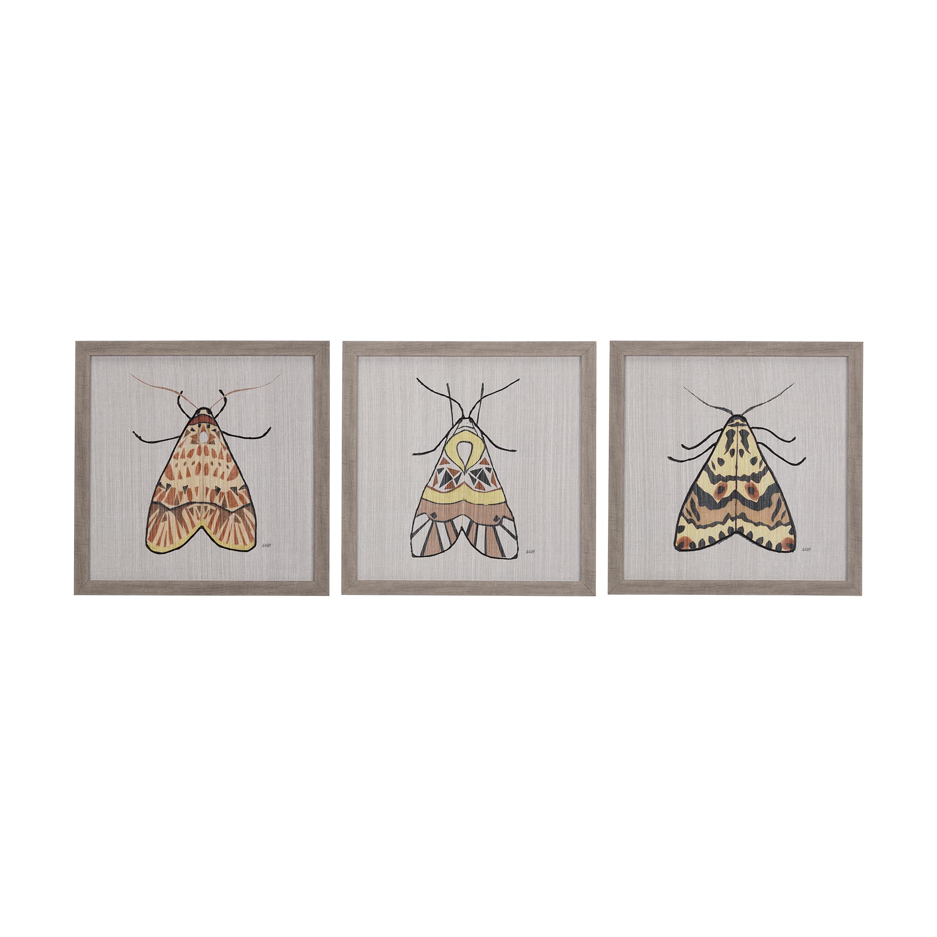 Moth III by Mercana Studio a Hand Embellished Textured Framed Art Print — product photograph