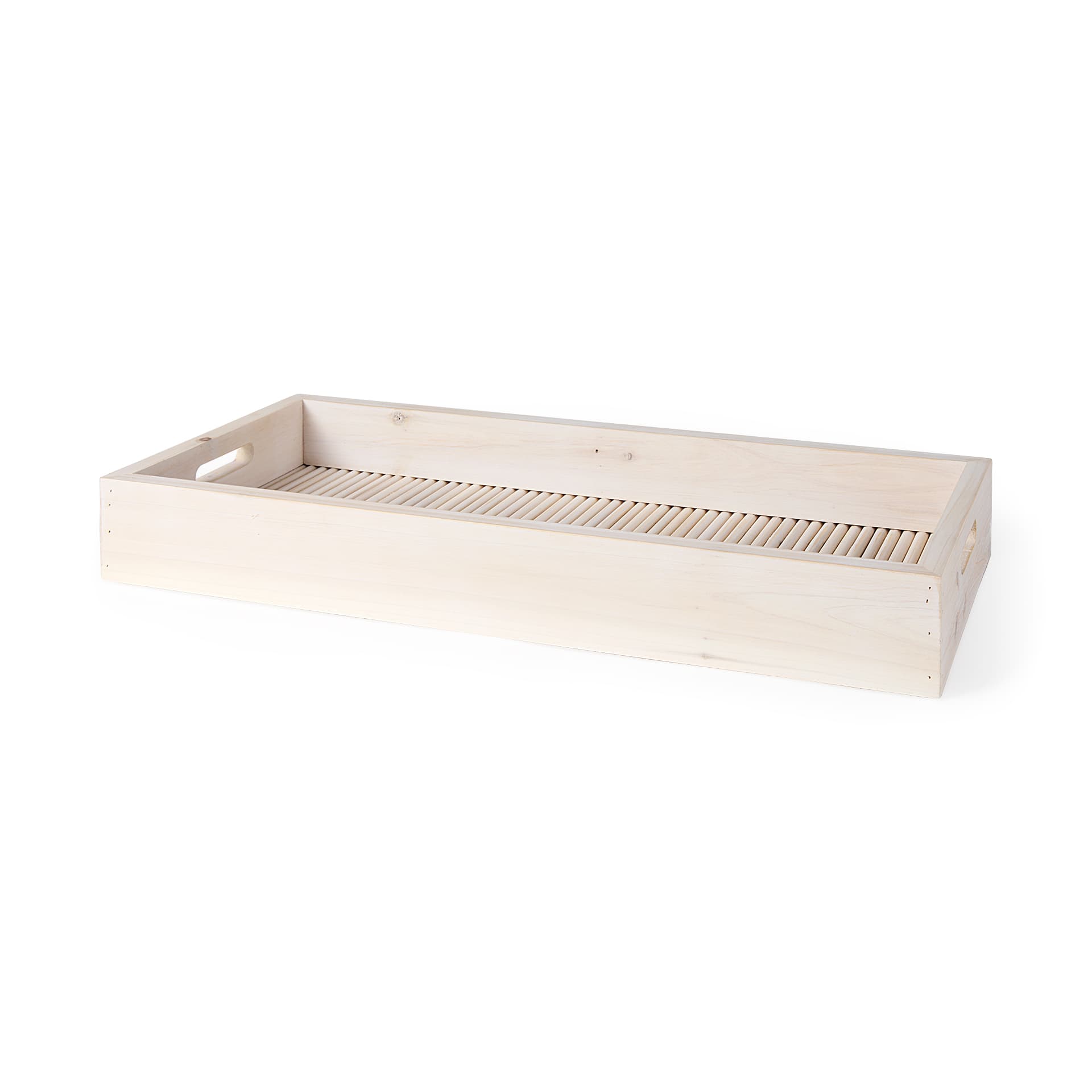 Horatio 28L x 12W Natural Wood Rectangular Serving Tray — product photograph