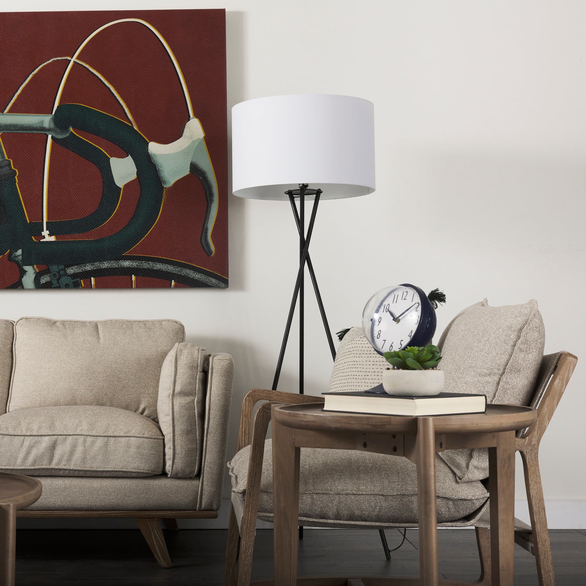 Weymouth Blue Metal Glass Dome Table Clock — product photograph
