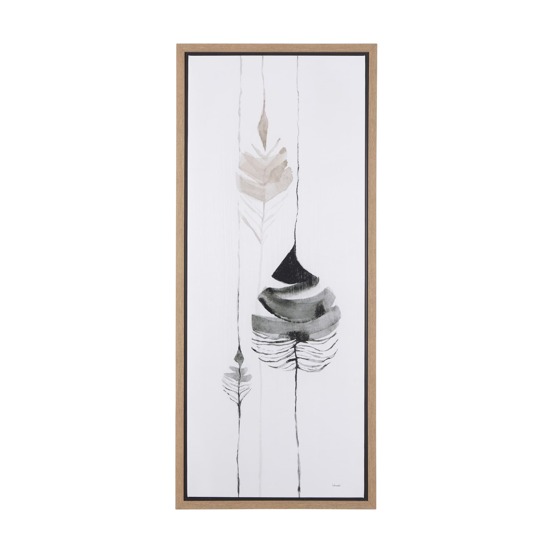Rain of Leaf I by Mercana Studio a Hand Embellished Textured Framed Canvas — product photograph