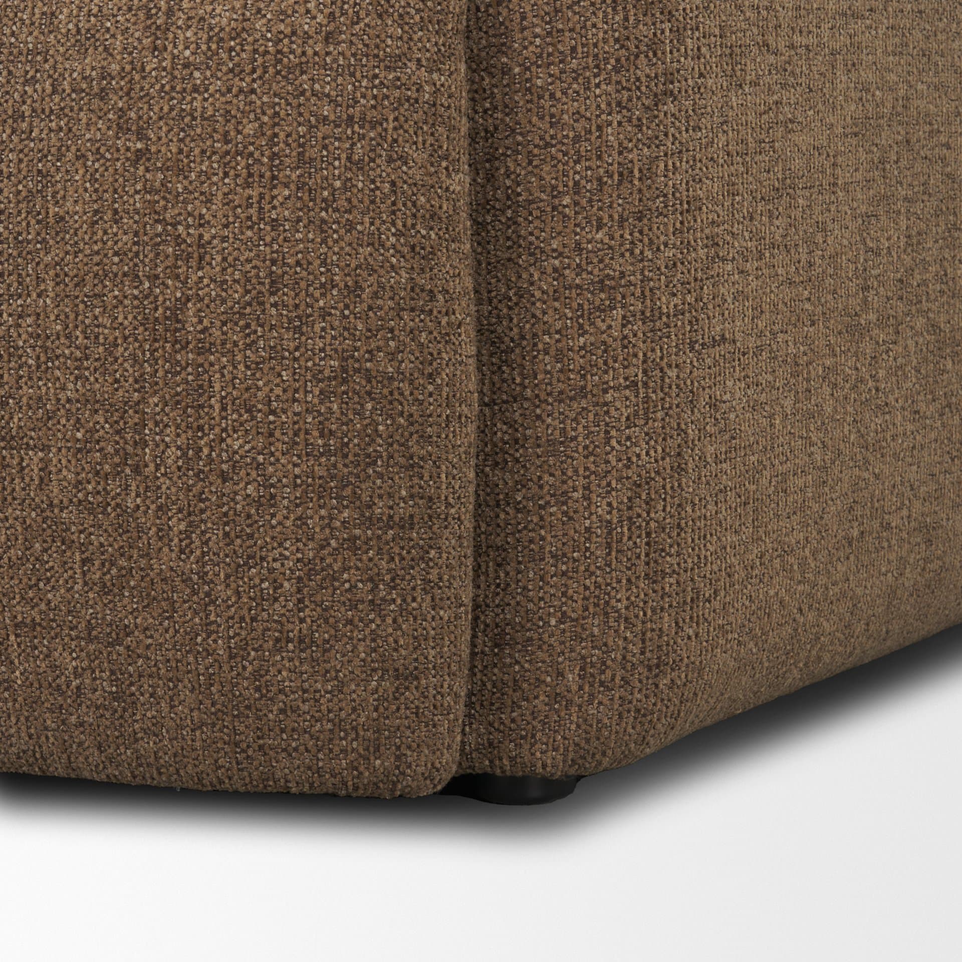 Saga Textured Brown Plush Fabric Upholstered Chair — product photograph