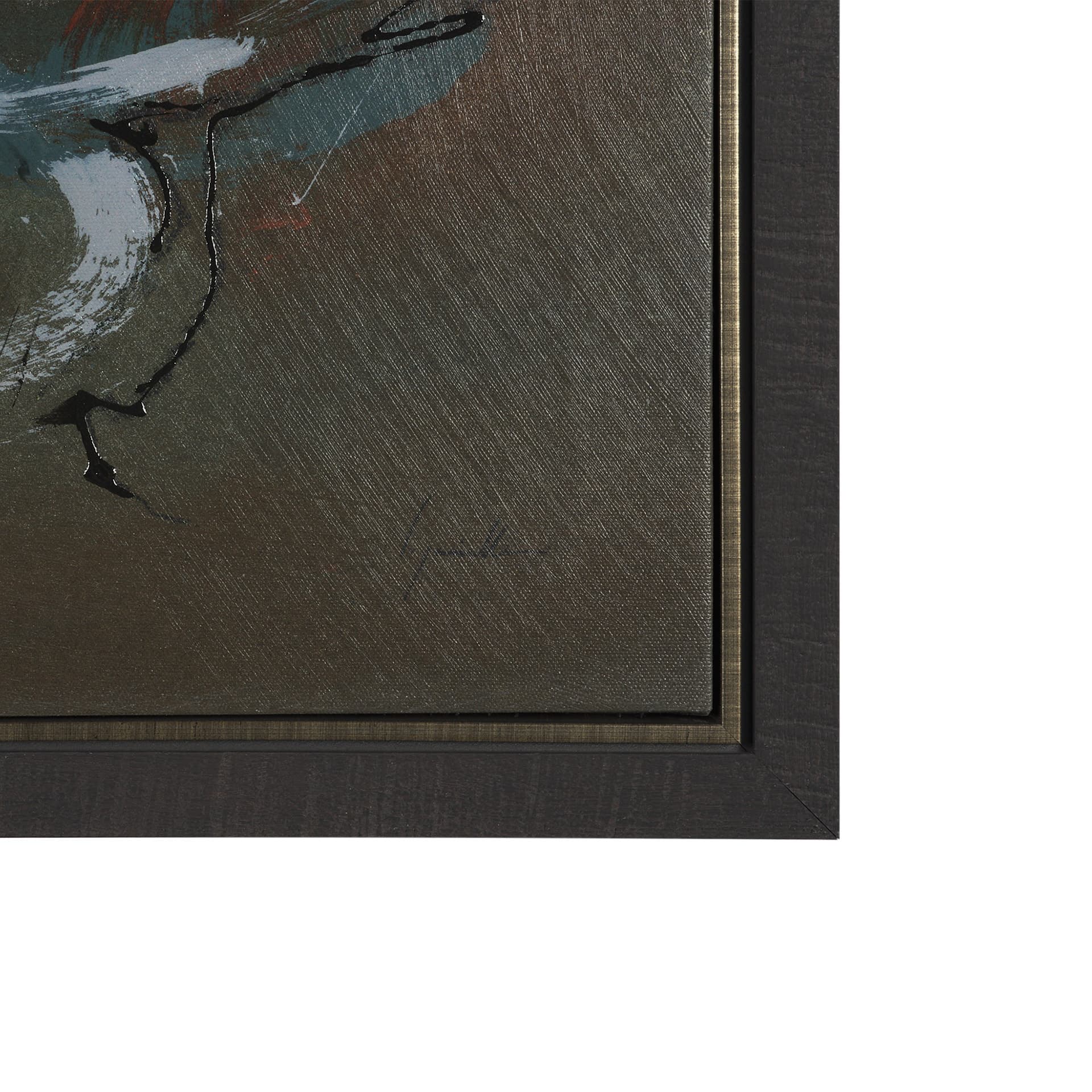Graphite Sensation I by Mercana Studio a Hand Embellished Textured Framed Canvas — product photograph