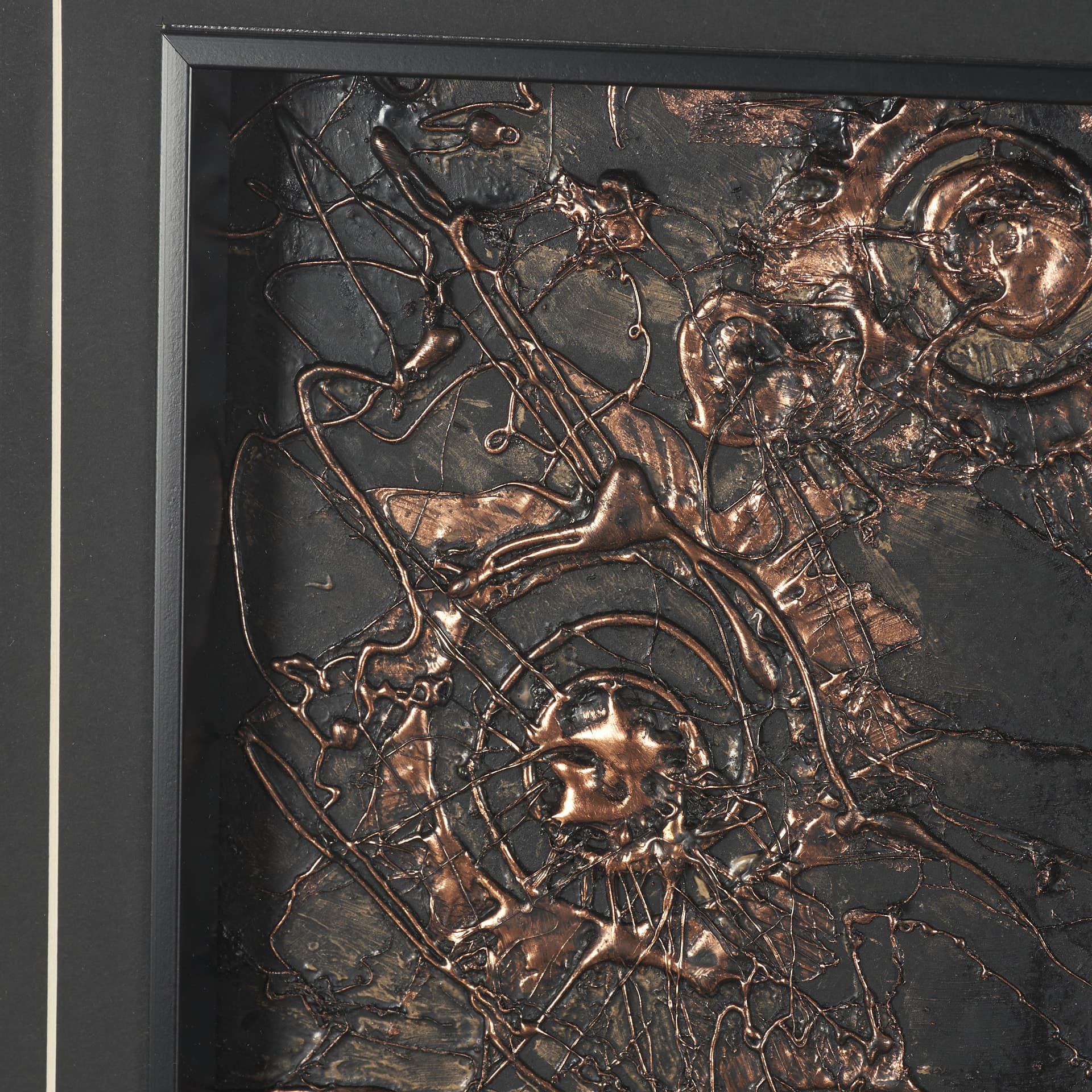 Gilded I by Mercana Studio Handmade Original Framed Artwork Matted under Glass — product photograph