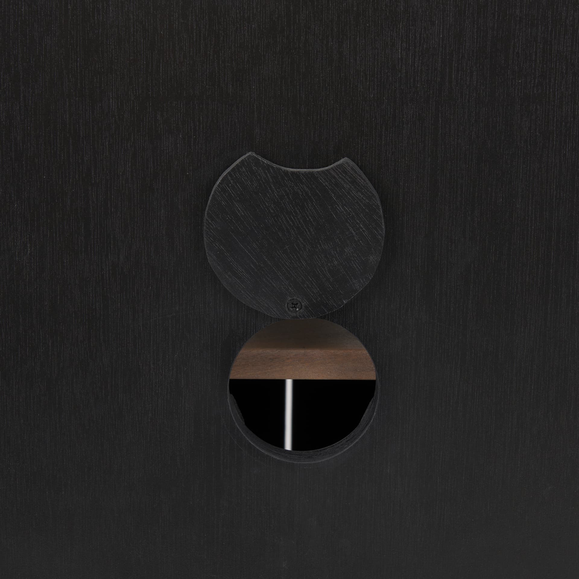 Sloan 40.0W Black Wood W/Black Metal Frame Accent Cabinet — product photograph
