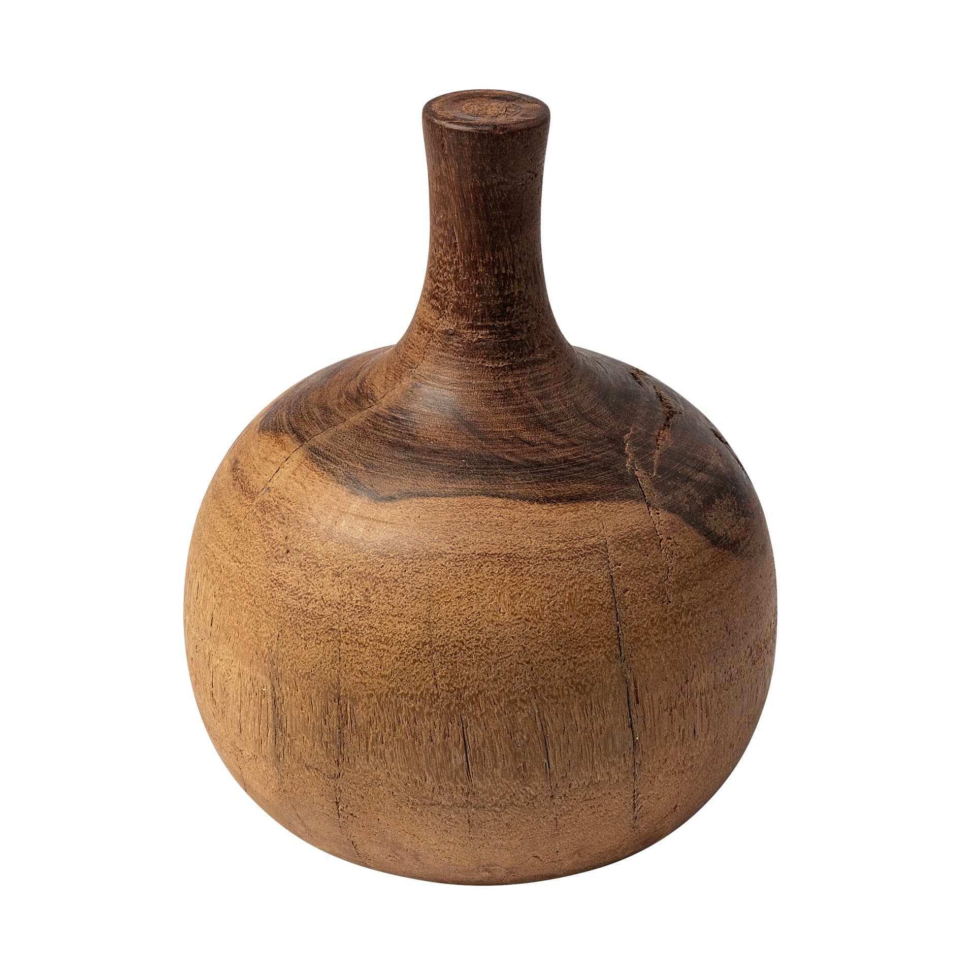 Afra Large Solid Wood Vase Shaped Decorative Object — product photograph