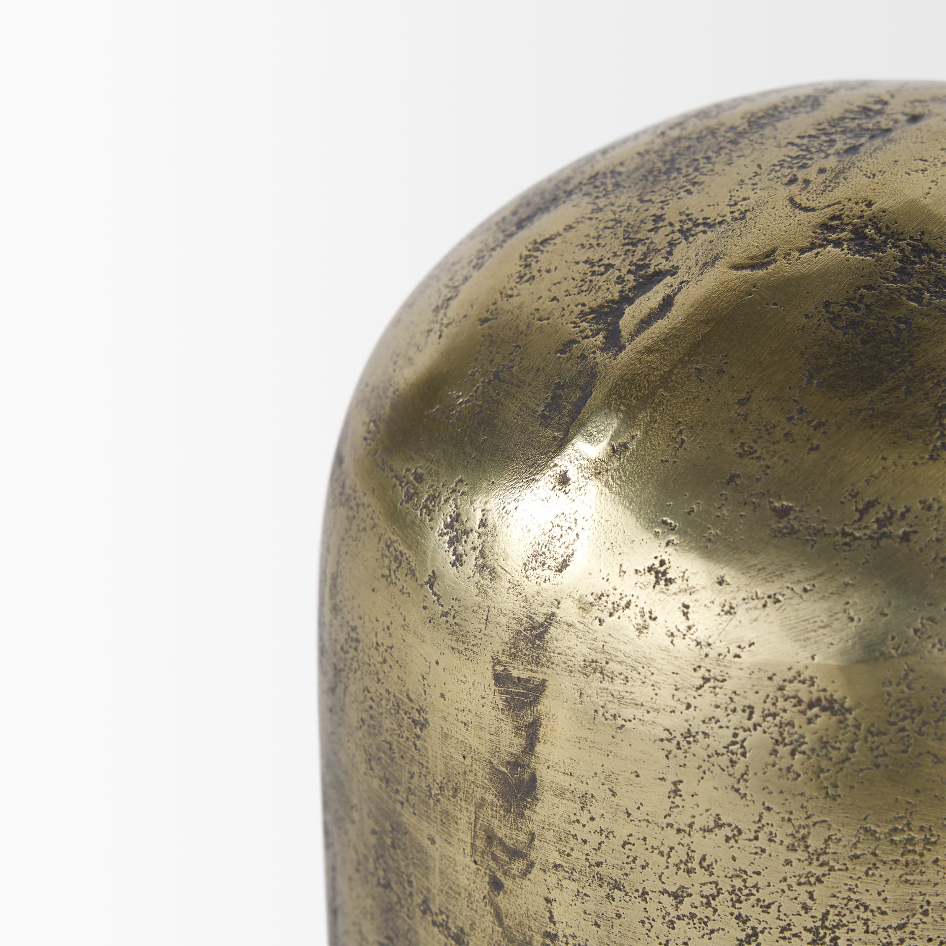 Quonset Short Brass Finished Aluminum Metal Ornament — product photograph