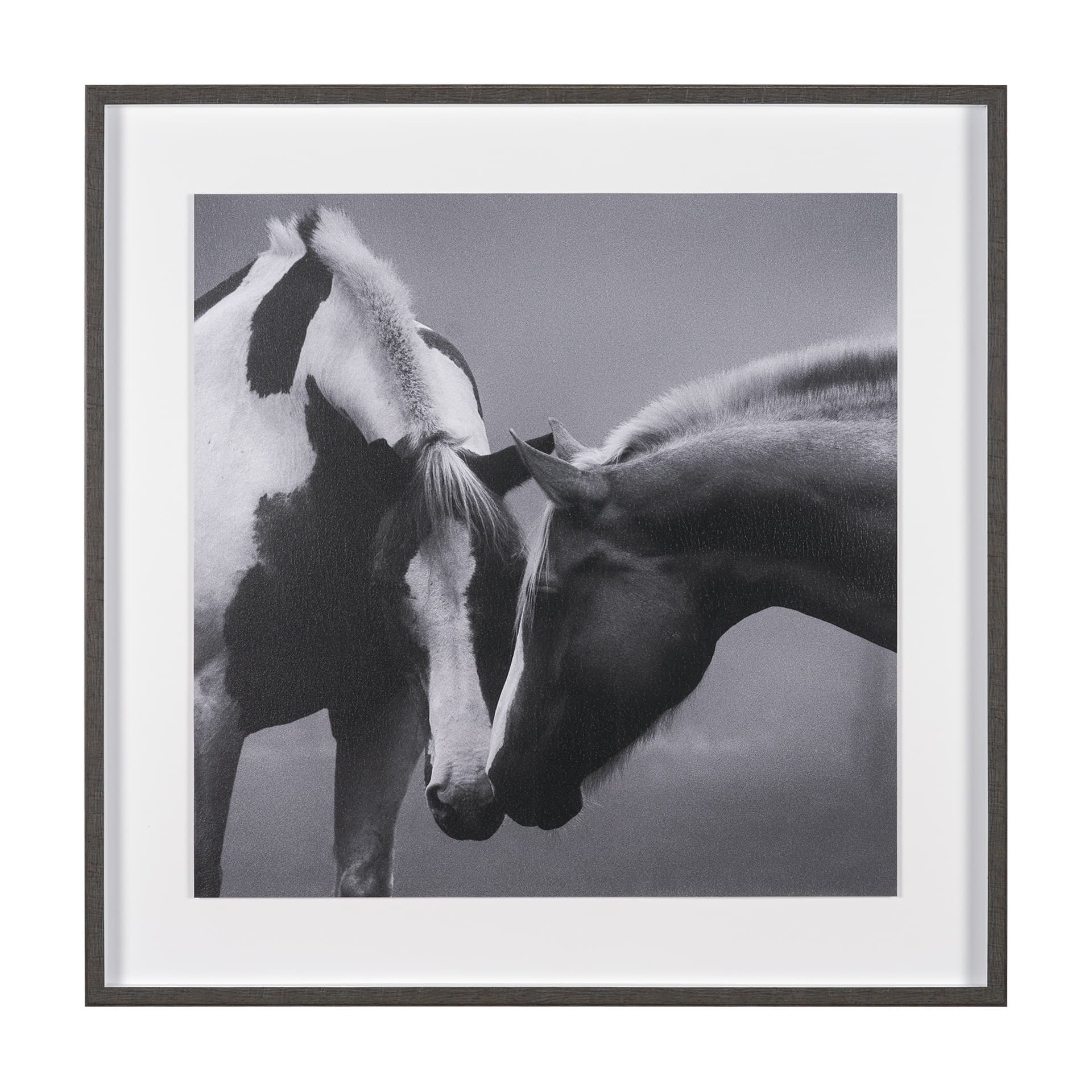 Horse Harmony - Caress by Laura Warren a Hand Embellished Framed Photo Art Print Matted under Glass — product photograph