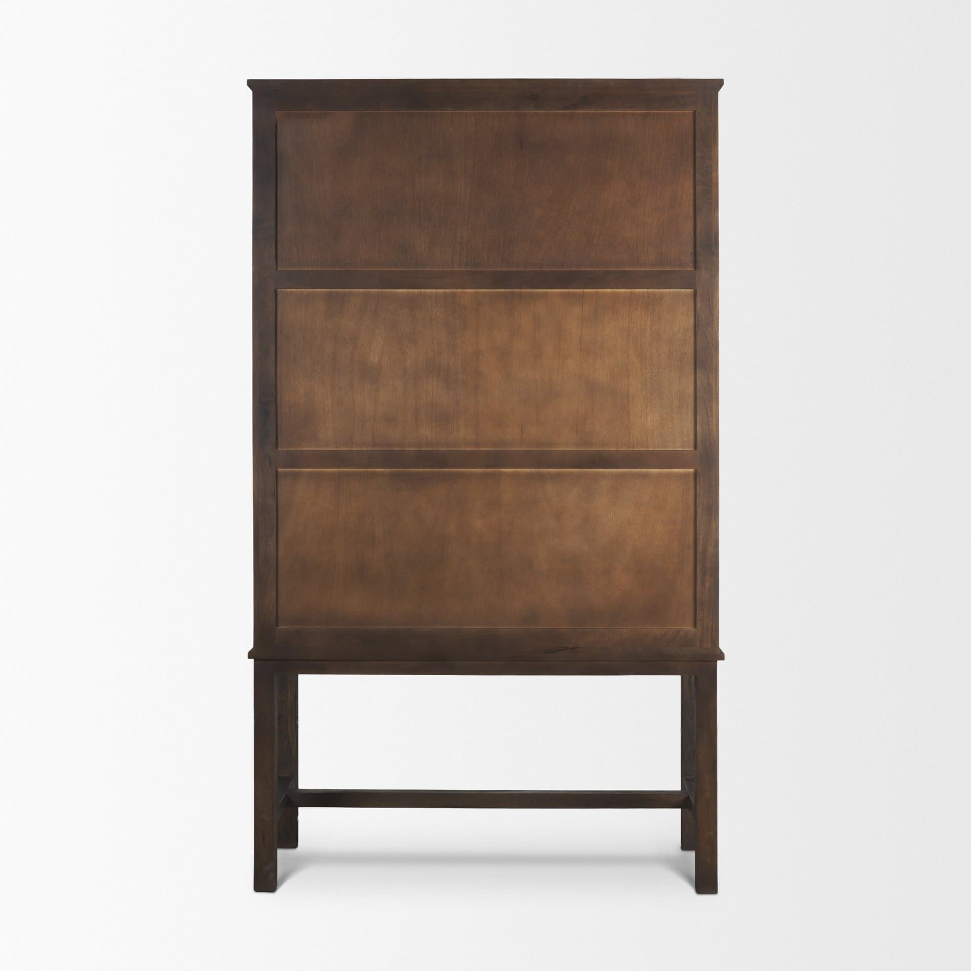 Truss Dark Brown Wood 6 Door Tall Cabinet — product photograph