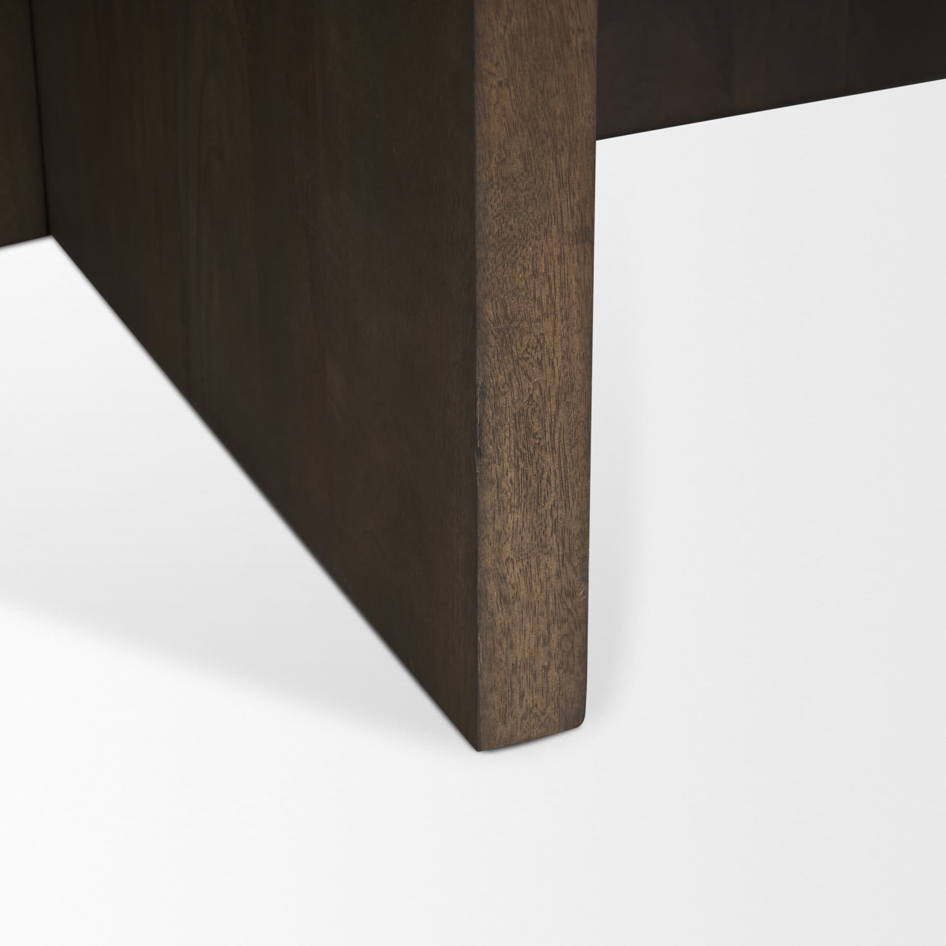 Bianca Dark Brown Wood w/ Marble Round Top Coffee Table — product photograph