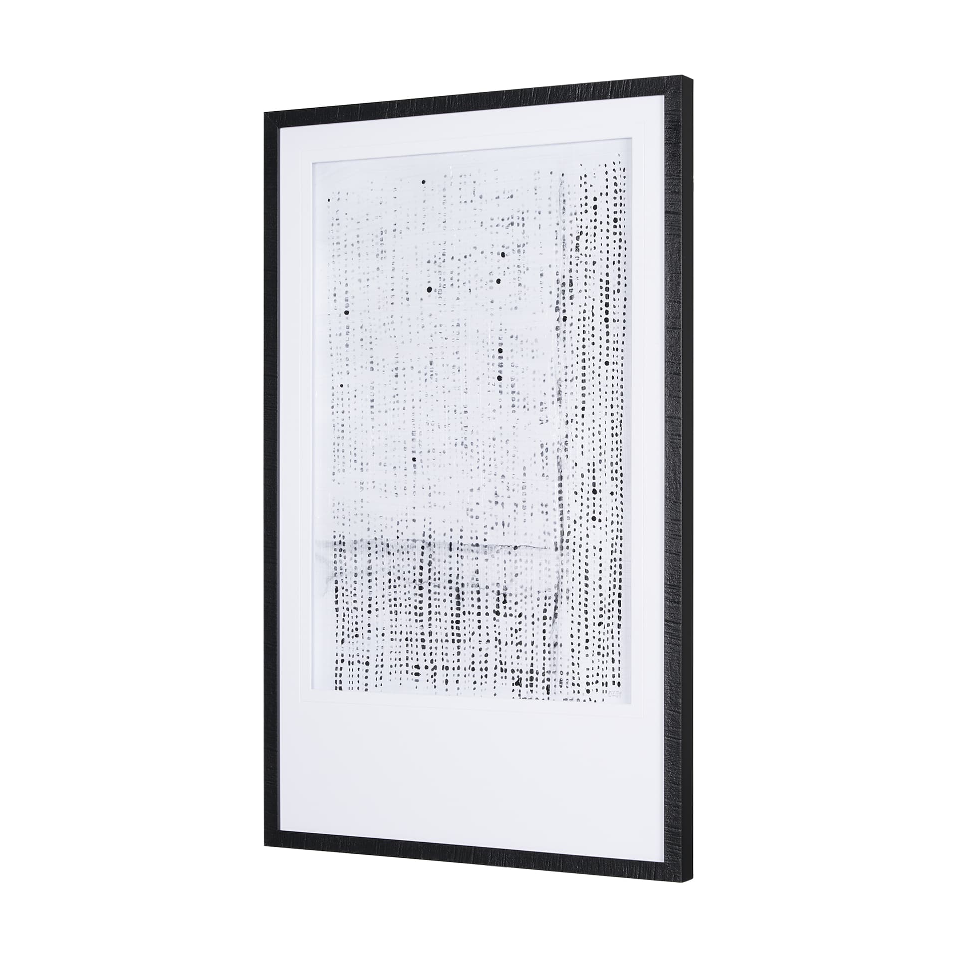 Dot Texture III by Mercana Studio a Hand Embellished Textured Framed Art Print Matted under Glass — product photograph
