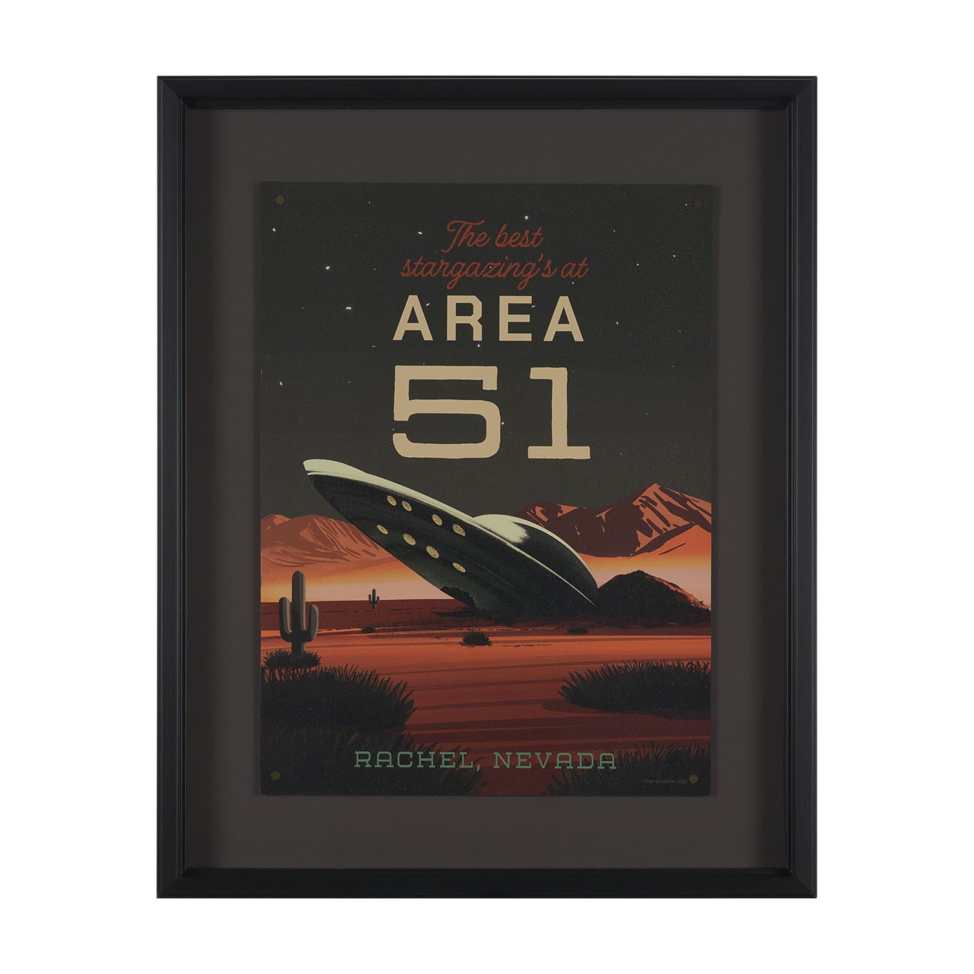 Cryptid Tourism II by Omar Escalante Textured Framed Artwork Matted under Glass — product photograph
