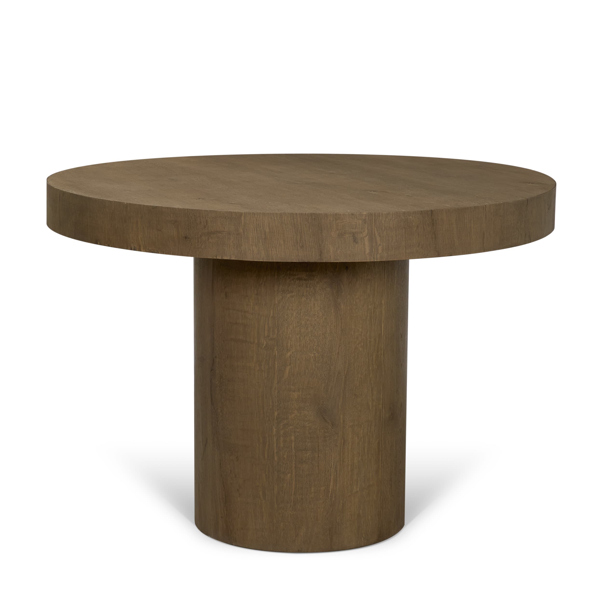 Lyonne 42" Round Pedestal Dining Table | Modern | Brown Wood | Seats 4 — product photograph