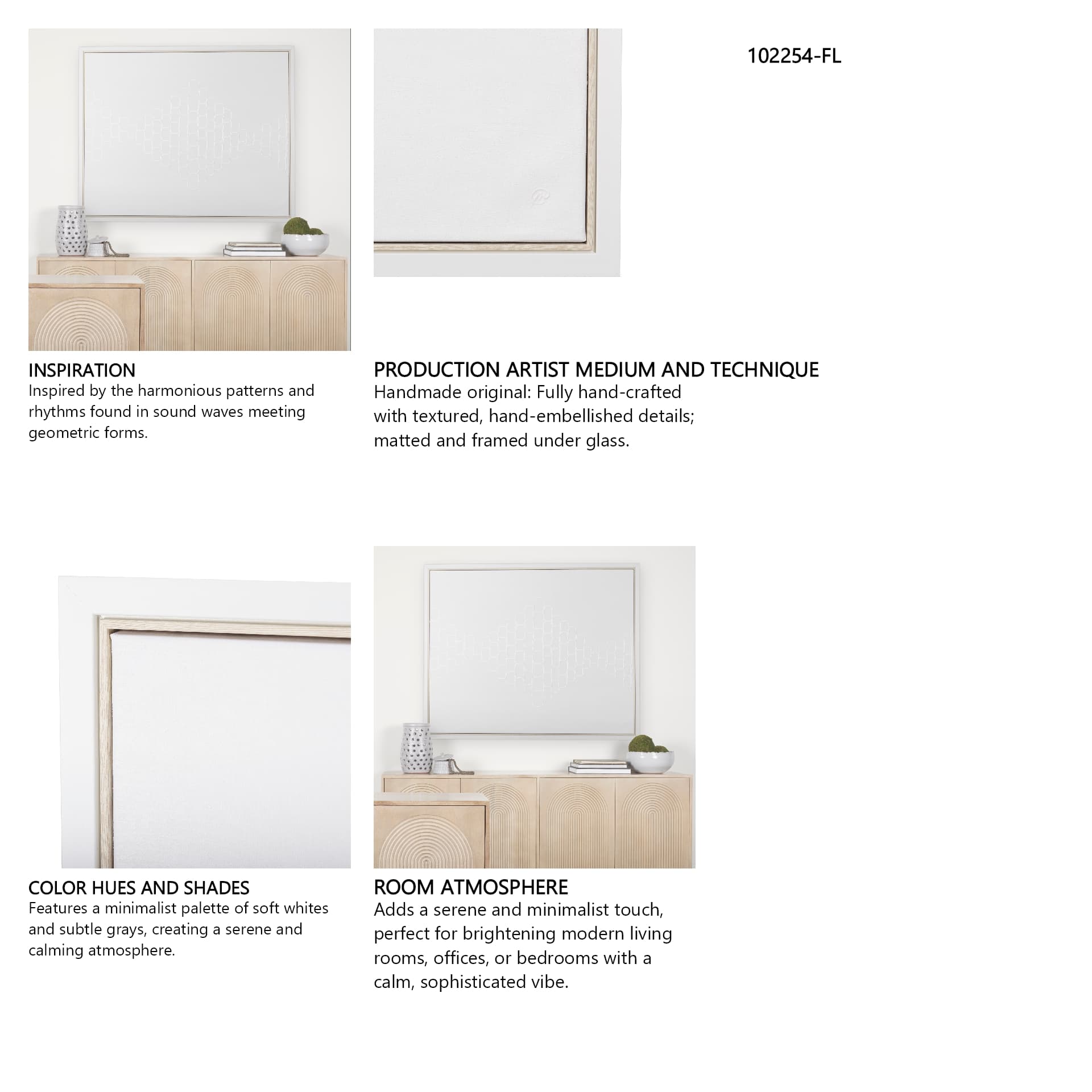 Sugar Cube by Studio M a handmade Original Framed Canvas Artwork — in a styled room