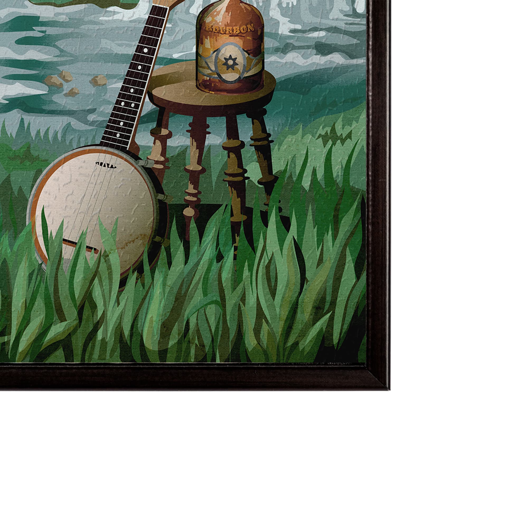 Kentucky Go USA (SM) by Mercana Studio a Hand Embellished Decograph Framed Art Print — product photograph