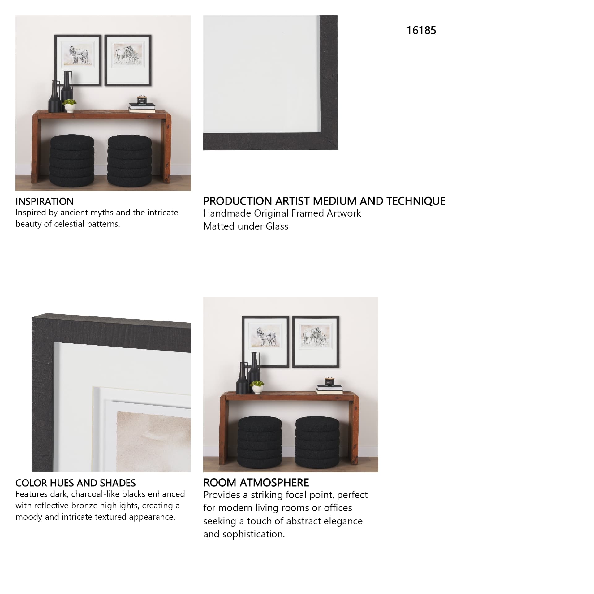 Elegant Beauties by Mercana Studio Framed Artwork Matted under Glass (Set of 2) — in a styled room