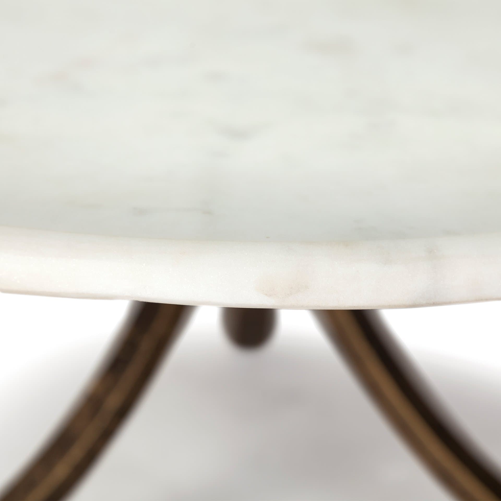 Reinhardt 36" Round Glass Top Marble Shelf Gold Metal Base Coffee Table — product photograph