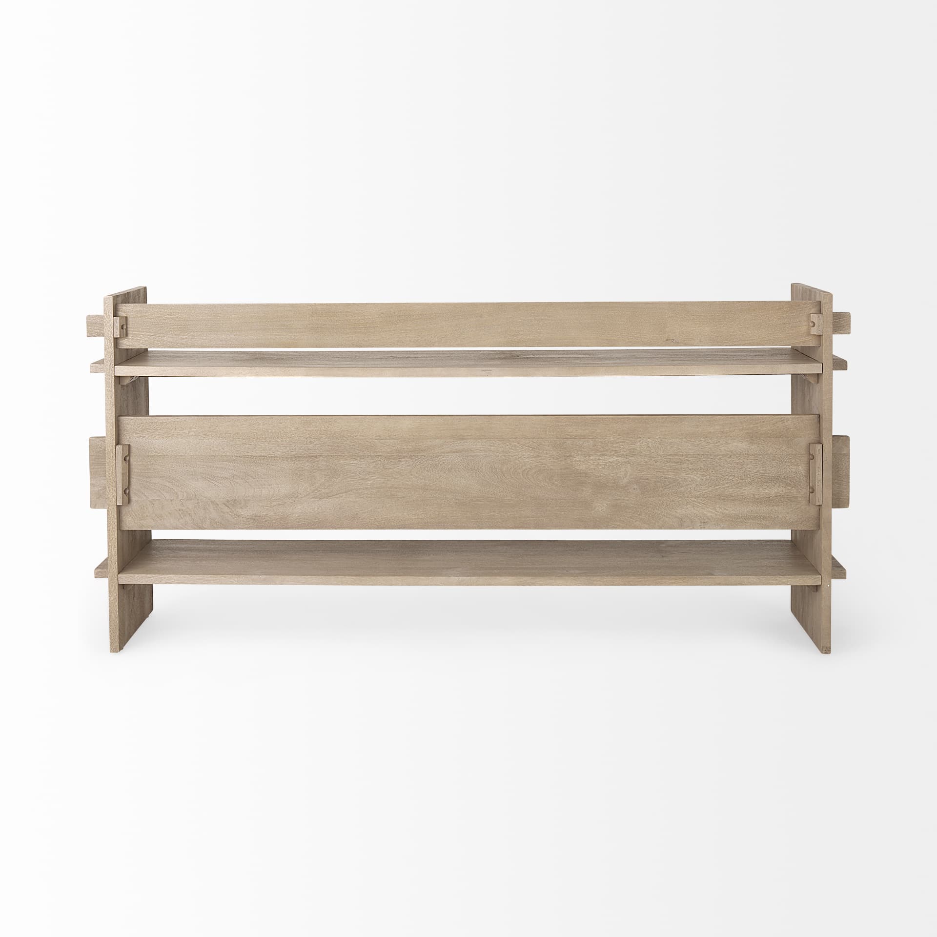Aida Light Gray Wood Console Table — product photograph