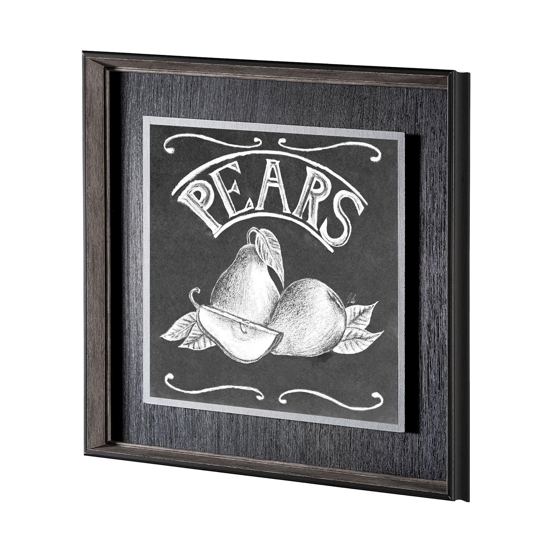 Farm Fresh Pears by Mercana Studio a Hand Embellished Textured Framed Art Print — product photograph