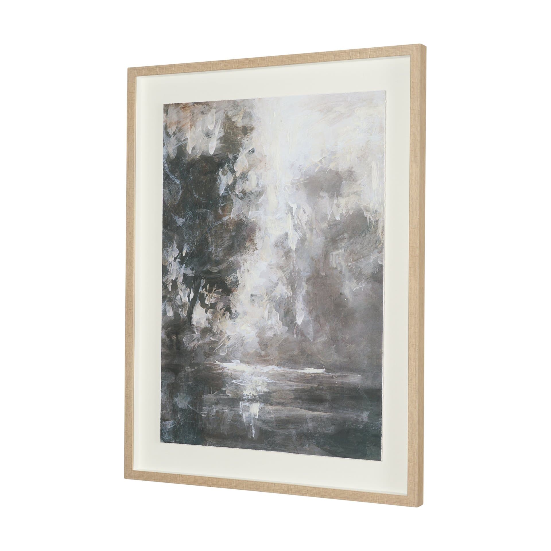 Forest Whispers II by Mercana Studio Hand-Embellished Textured Framed Artwork Matted under Glass — product photograph