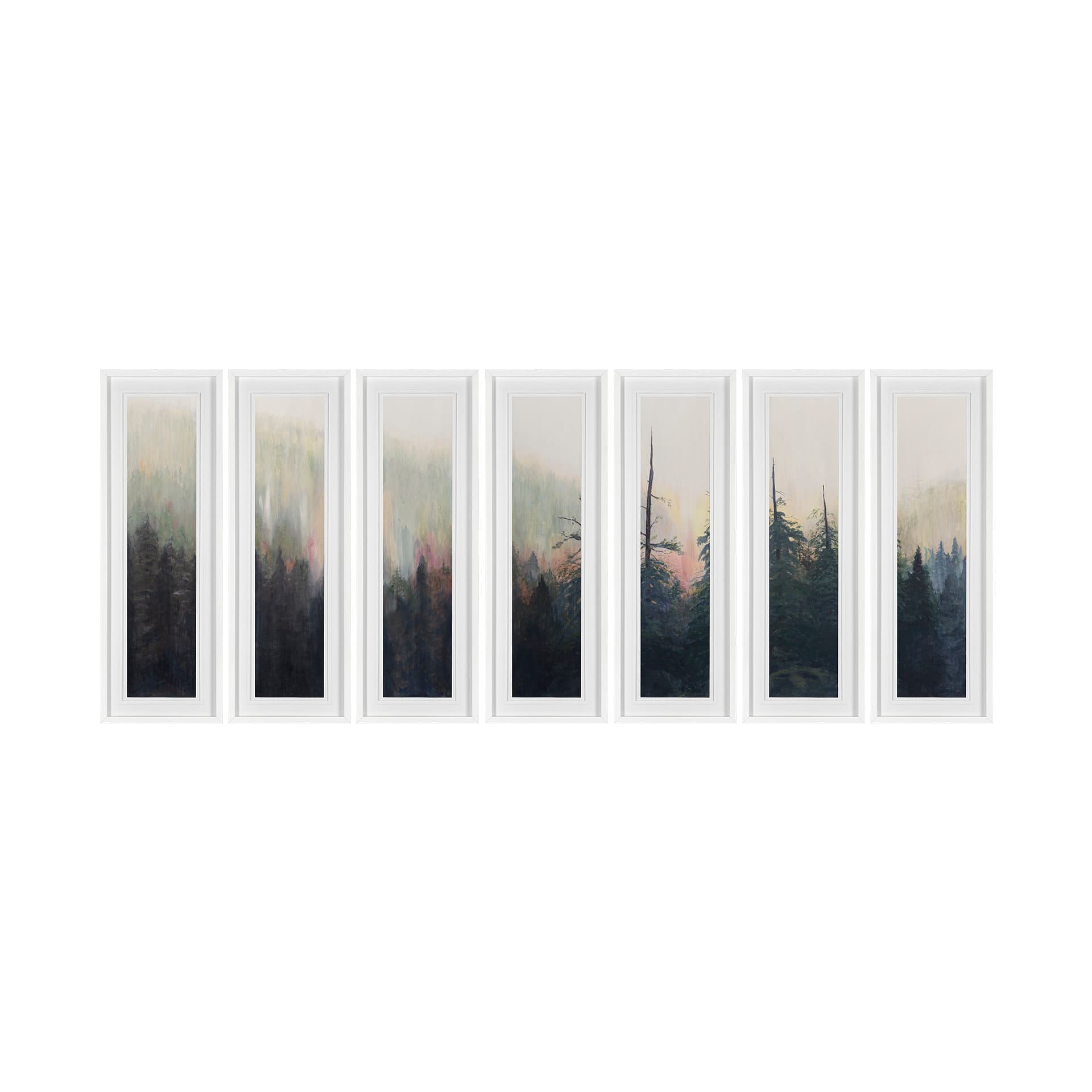 Pacific Northwest Panel IV by Sandra Lafrate Hand Embellished Framed Art Print Matted under Glass — product photograph