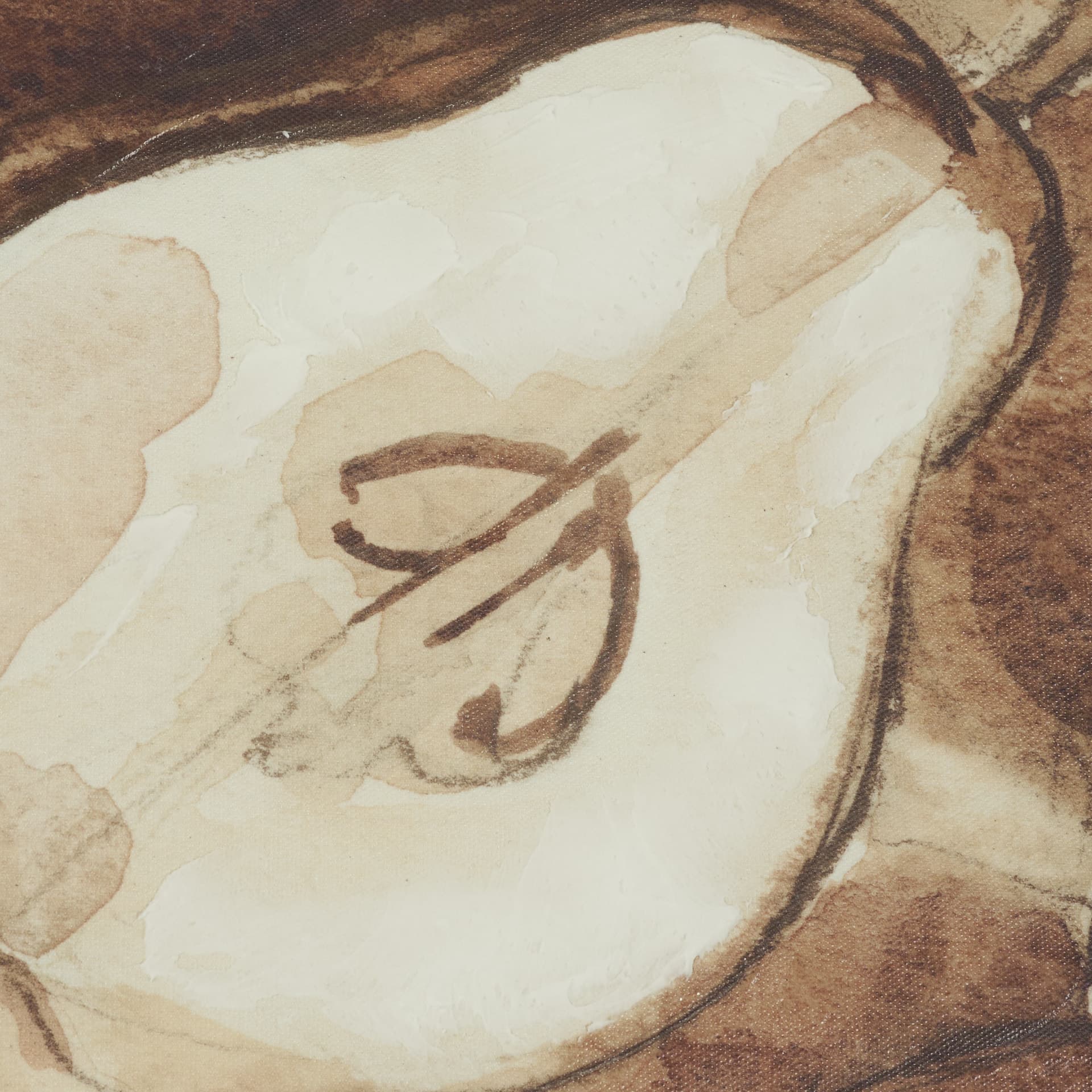 Pear Study III by Mercana Studio Hand Embelished Textured Framed Artwork Matted under Glass — product photograph