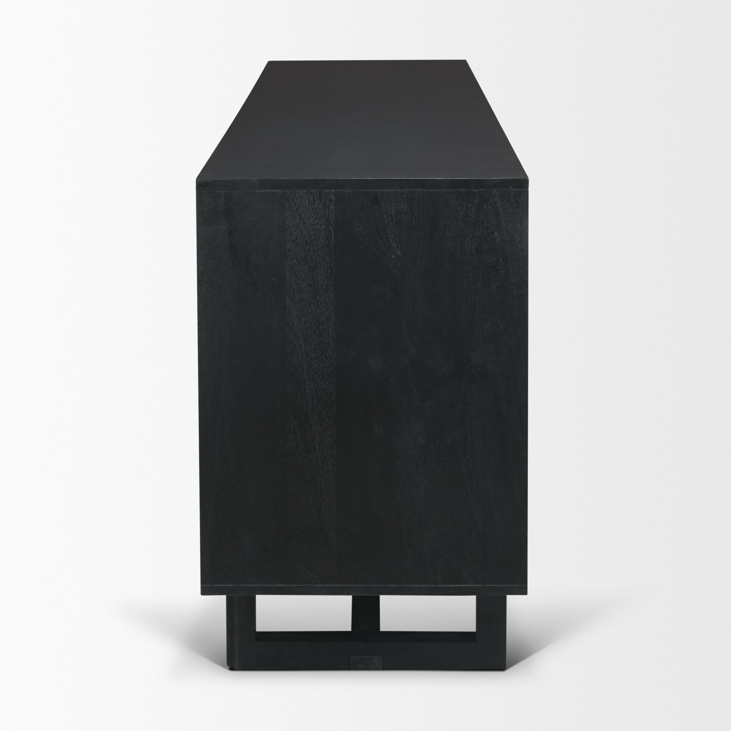 Grier 72" Black Wood W/ Black Cane Sideboard — product photograph