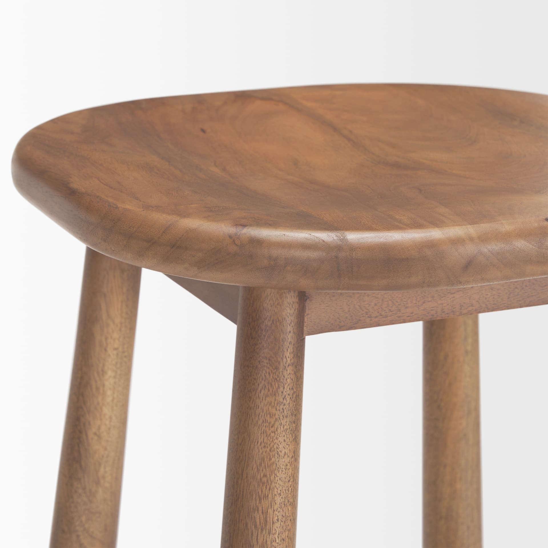 Ernest Backless 30in Seat Bar Stool | Medium Brown — product photograph