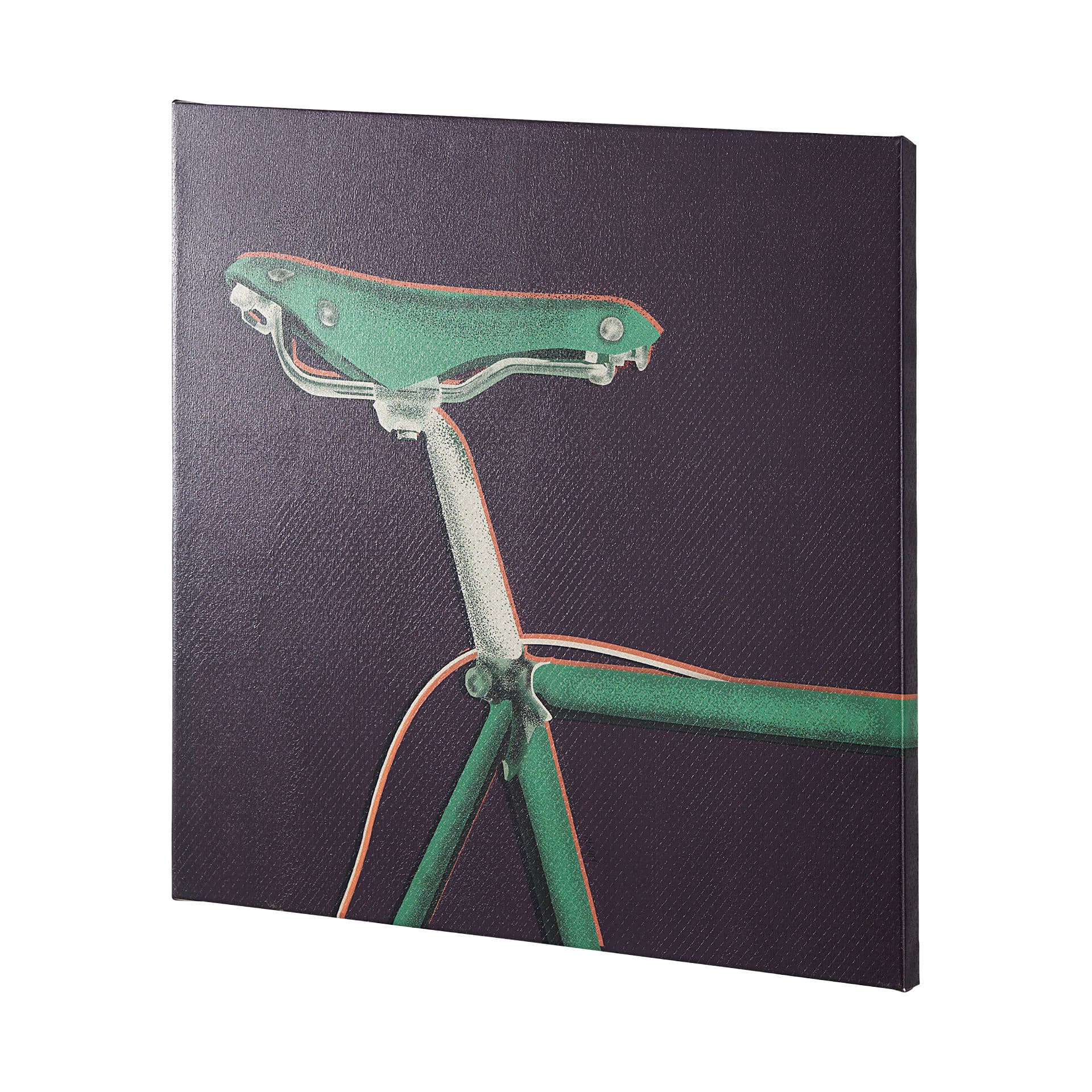 Bike Saddle Purple by Alarm a Hand Embellished Textured Canvas — product photograph