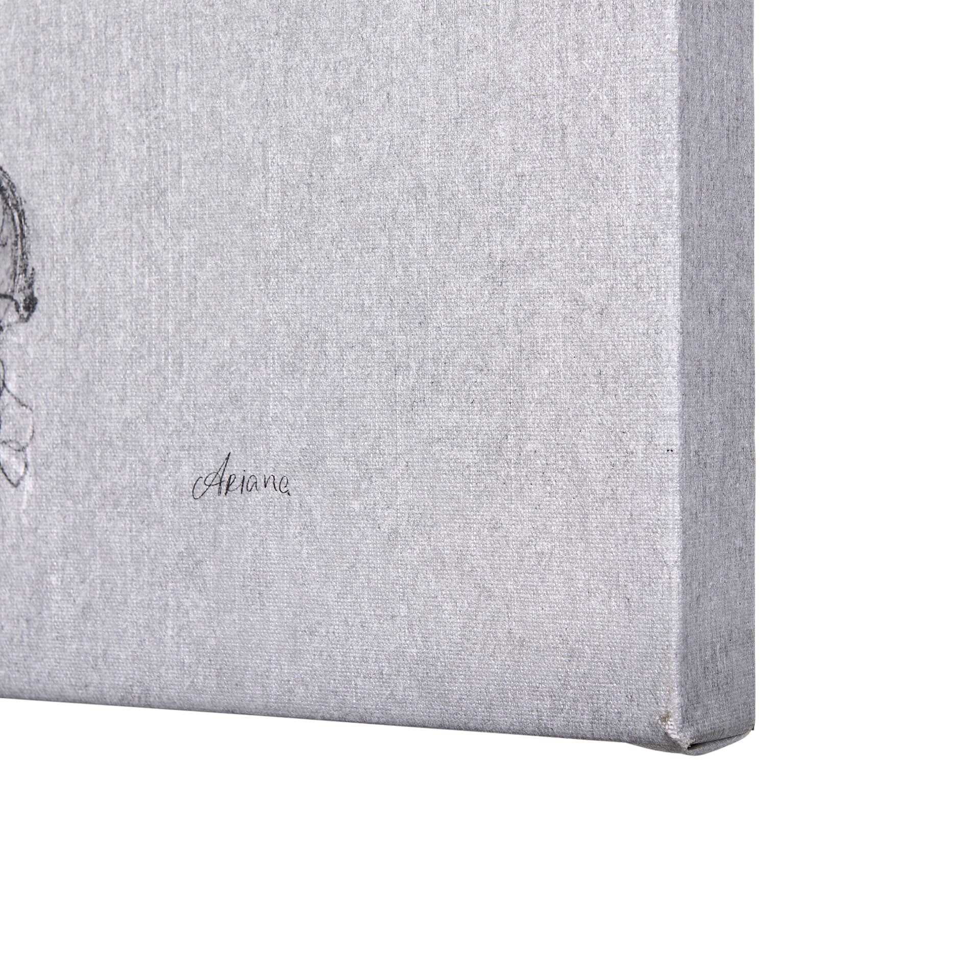 Botanical sketches I (Grey) by Mercana Studio a Hand Embellished Textured Canvas — product photograph