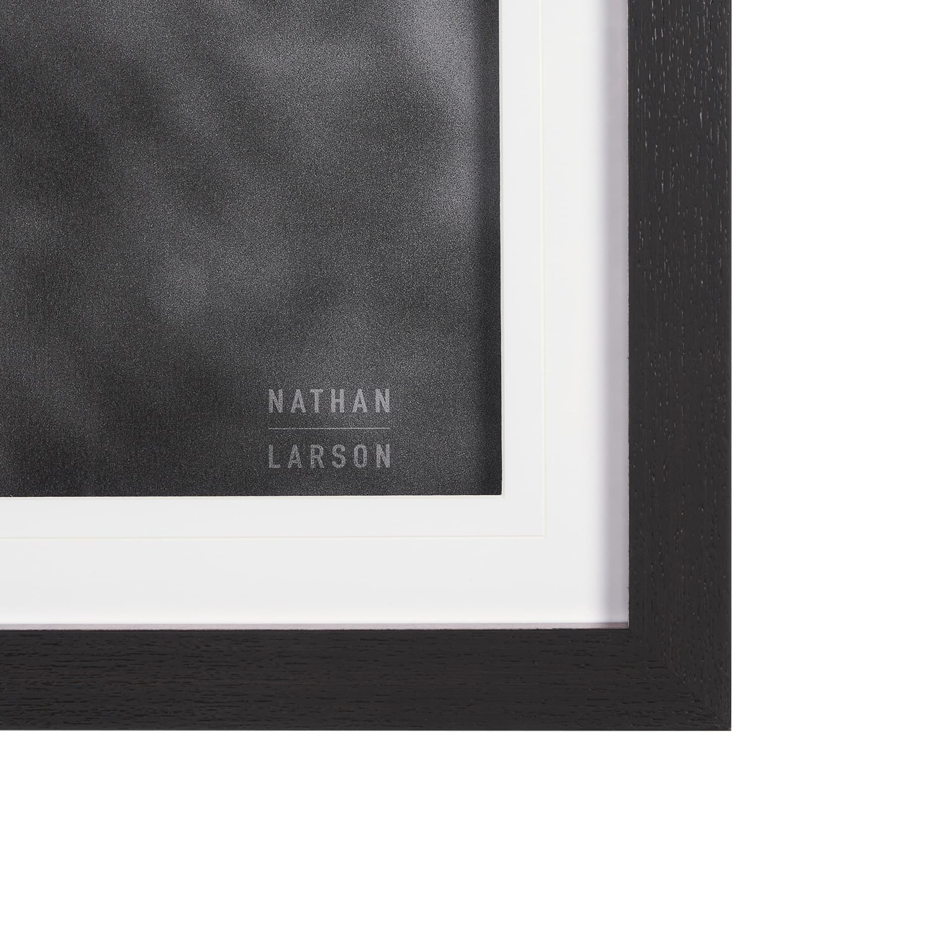 Mustang by Nathan Larson a Hand Embellished Framed Photo Art Print Matted under Glass — product photograph