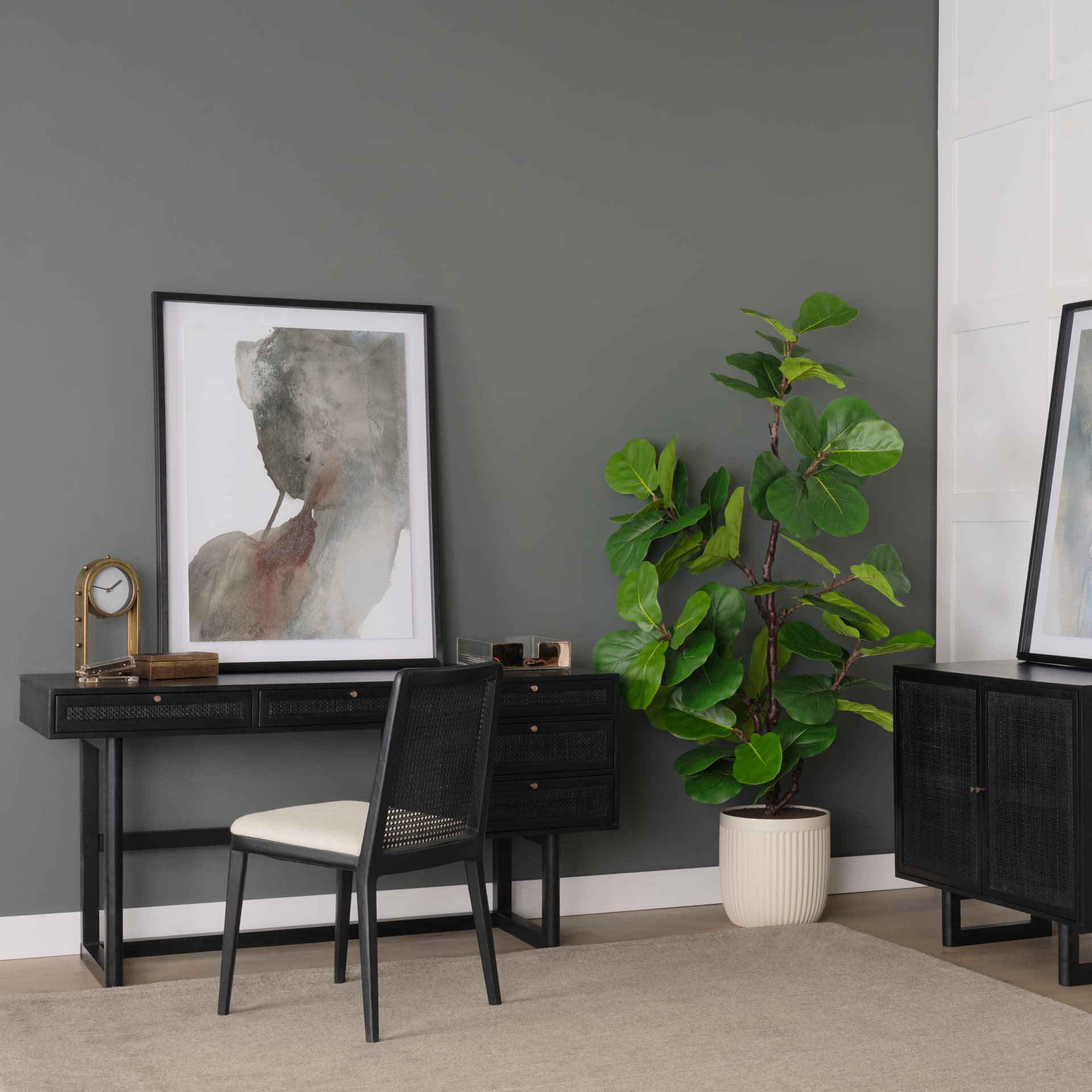 Ediface II by Ira Havuka Hand Embelished Textured Framed Artwork Matted under Glass — product photograph