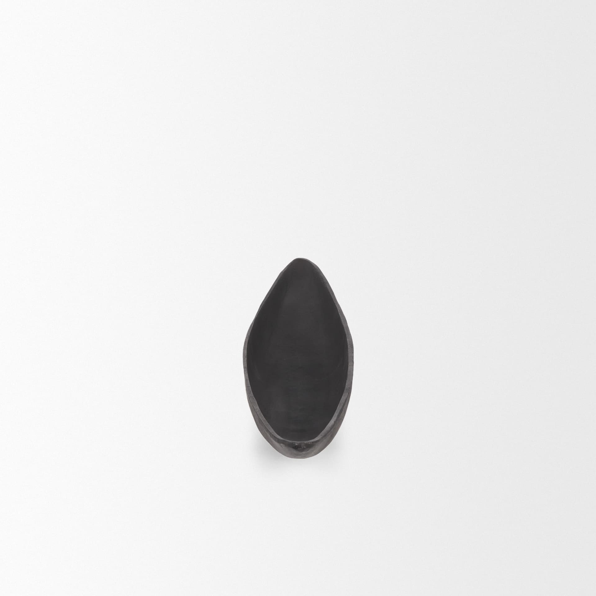 Piero Small Matte Black Metal Decorative Bowl — product photograph