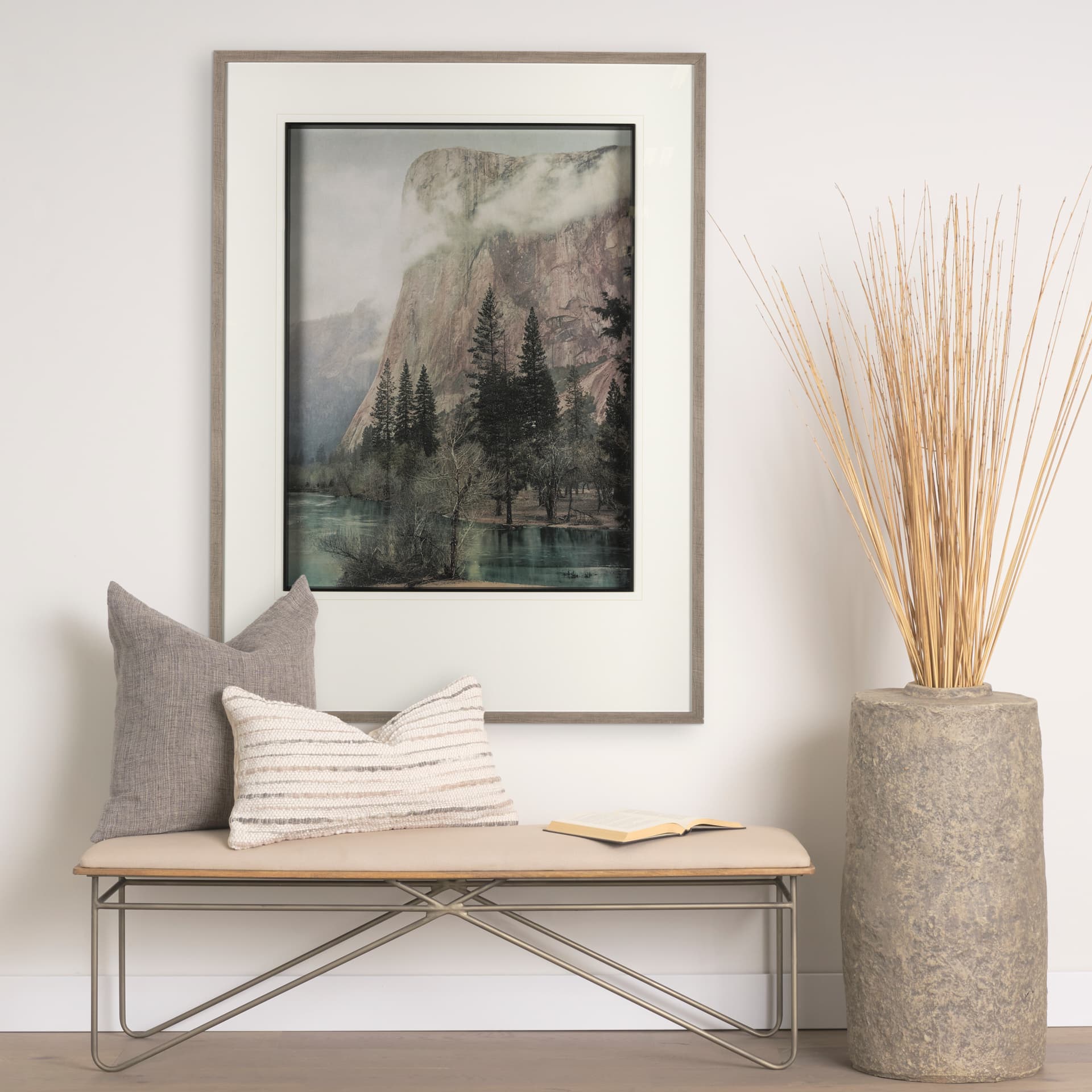 El Capitan by Mercana Studio a Hand Embellished Textured Framed Art Photograph Matted under Glass — in a styled room