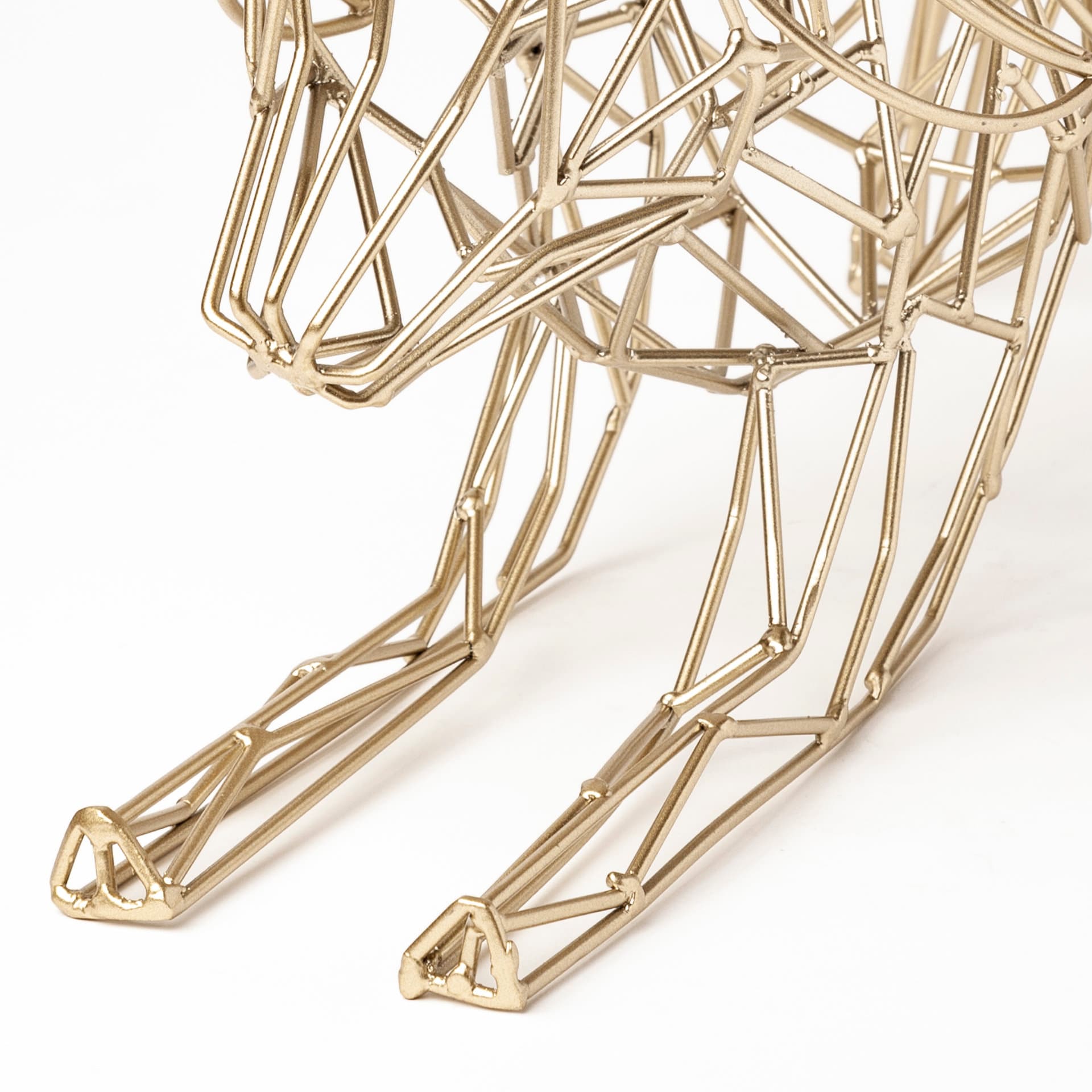 Frankie II 13L x 6W Gold Wire Framed Dog Shaped Decor — product photograph