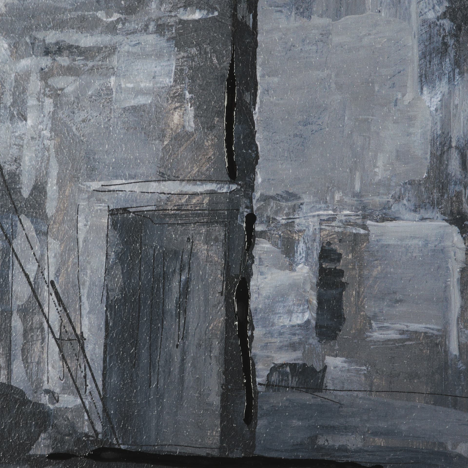 Community 2D by Mercana Studio Hand-Embellished Textured Framed Artwork Matted — product photograph