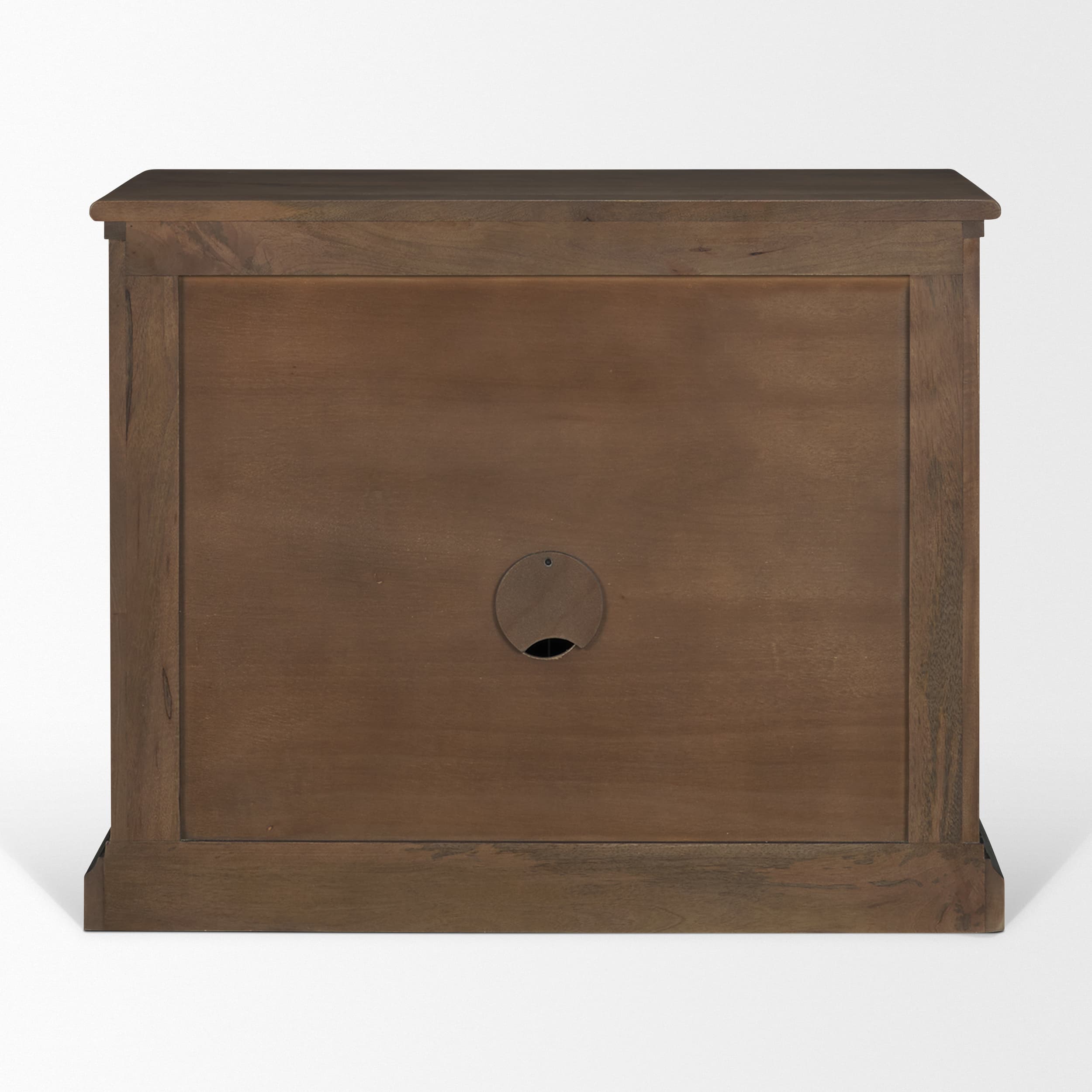 Baron Dark Brown Solid Wood w/ Antique Knobs 2-Door Accent Cabinet — product photograph