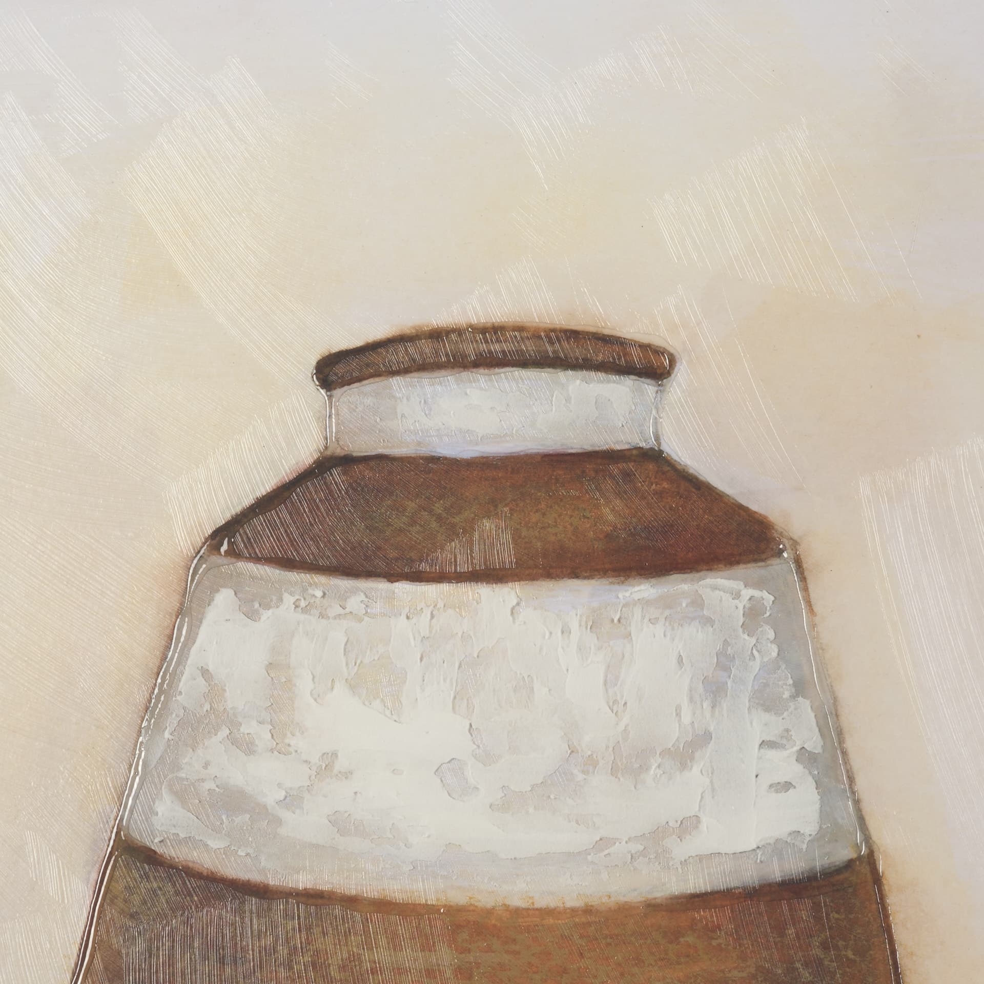 Peruvian Beginnings I by Mercana Studio Hand Embelished Textured Framed Artwork Matted under Glass — product photograph